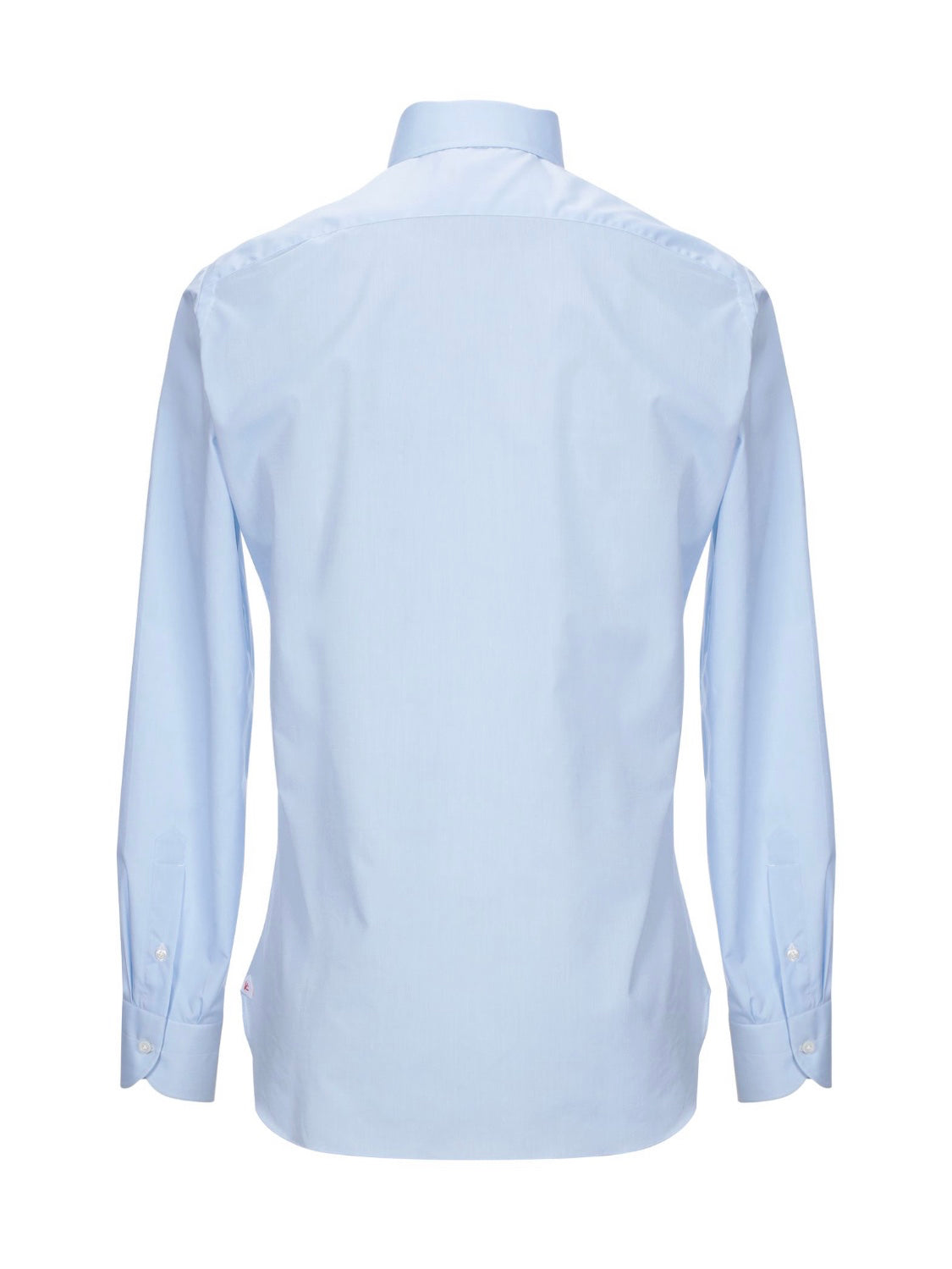 ISAIA - Solid Light Blue Spread Collar Dress Shirt "ISAIA LOGO" - 17.5 44