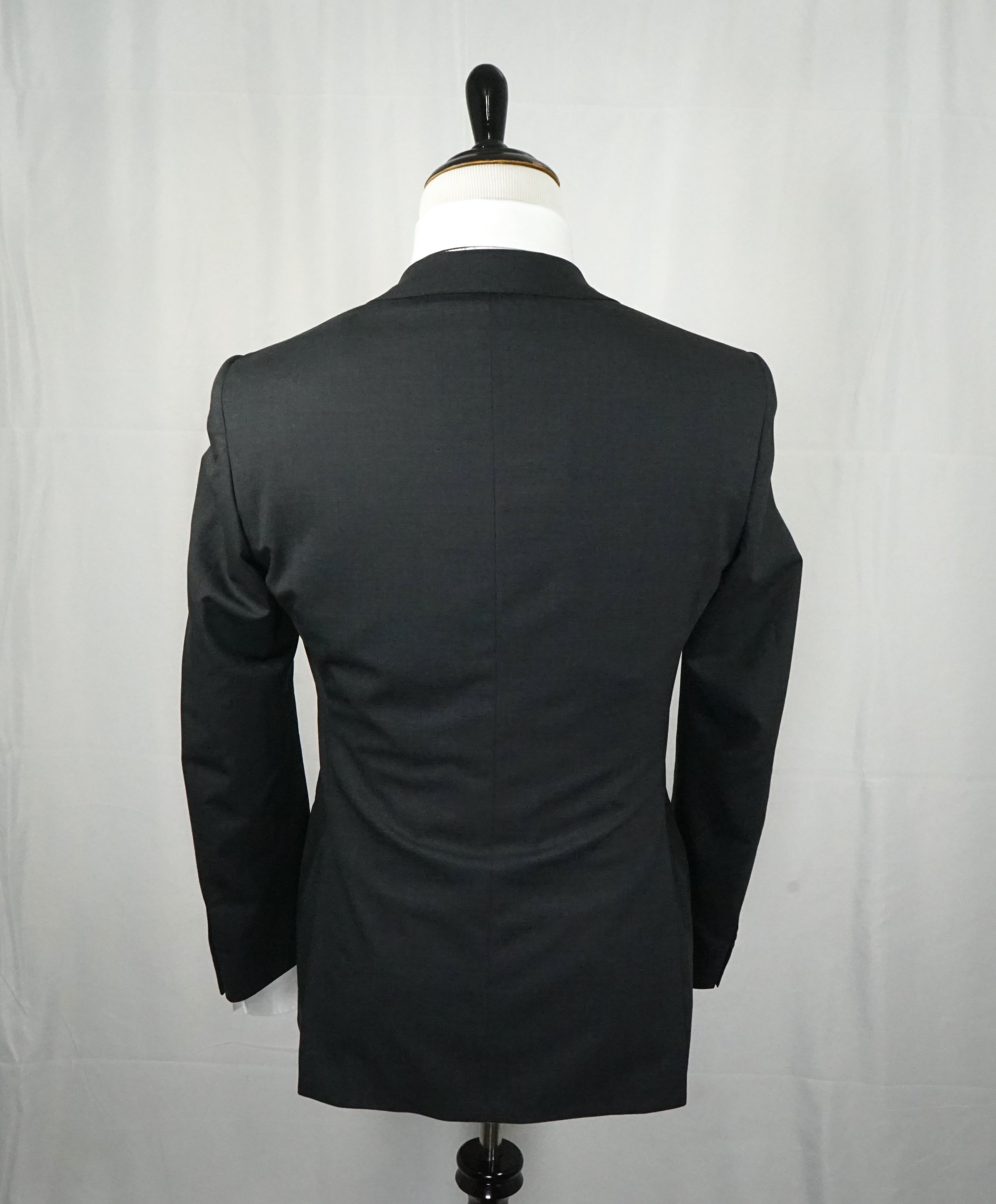 LUIGI BIANCHI MANTOVA - Made In Italy Gray Peak Lapel Pick Stitching Suit - 38R