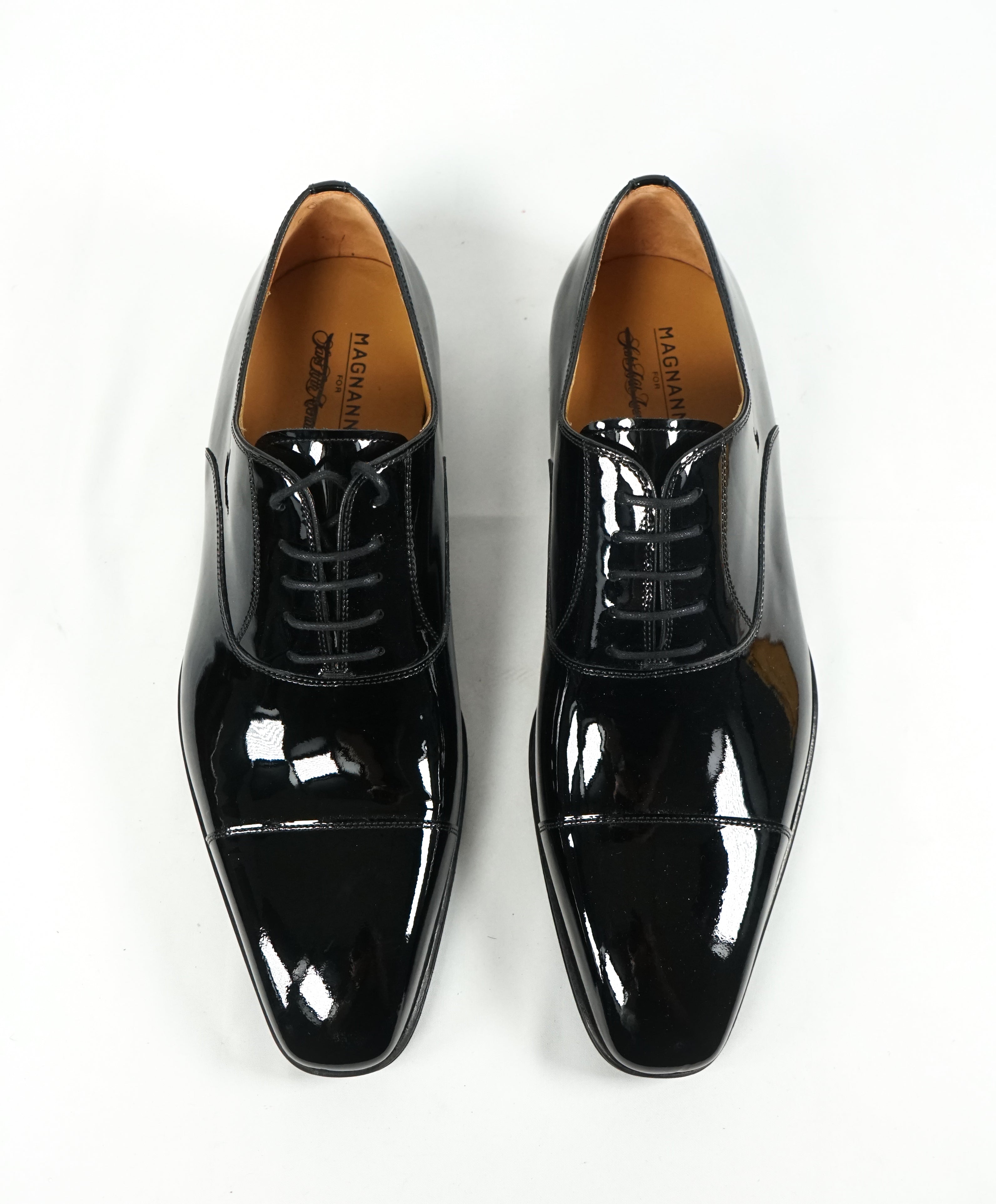 MAGNANNI - Patent Leather Derby Cap-Toe Oxfords - 8.5