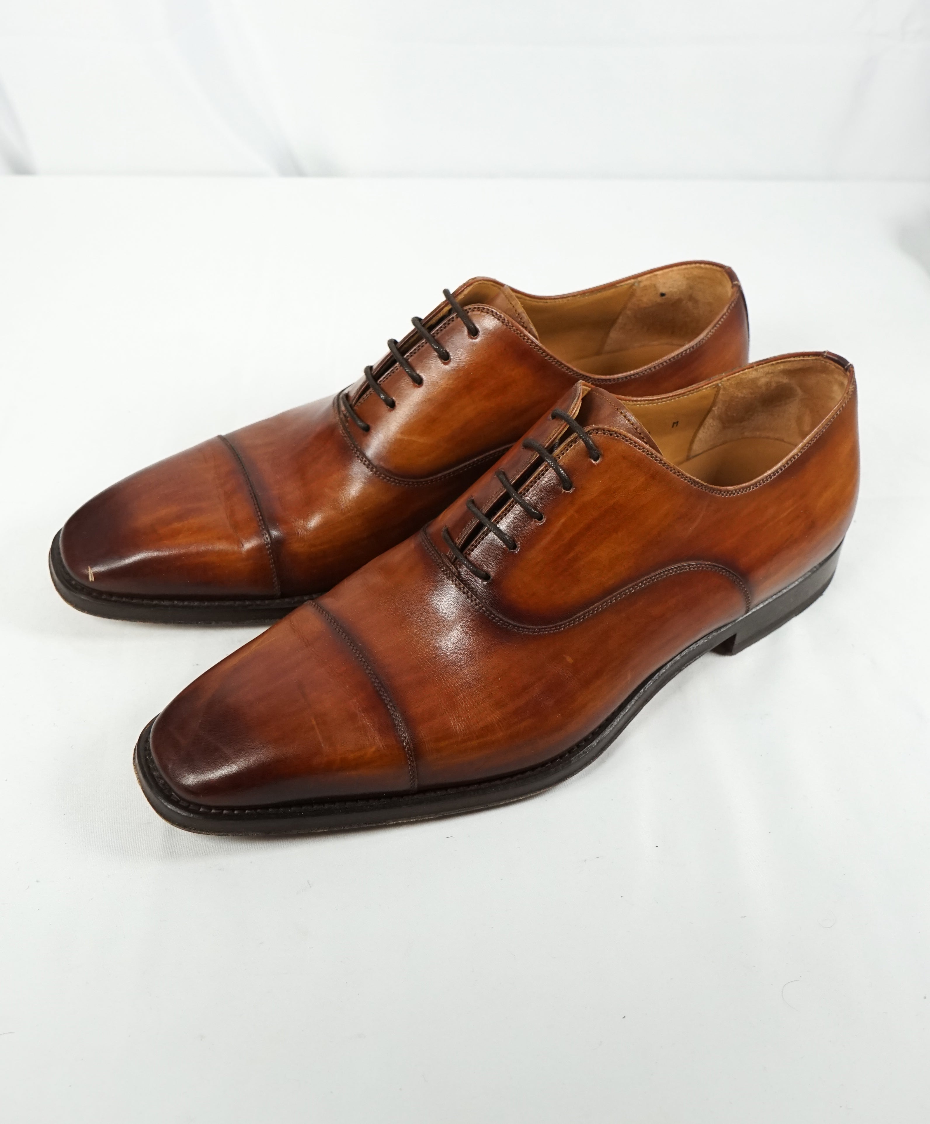 MAGNANNI - Hand Patina Cap Toe Oxfords - 9