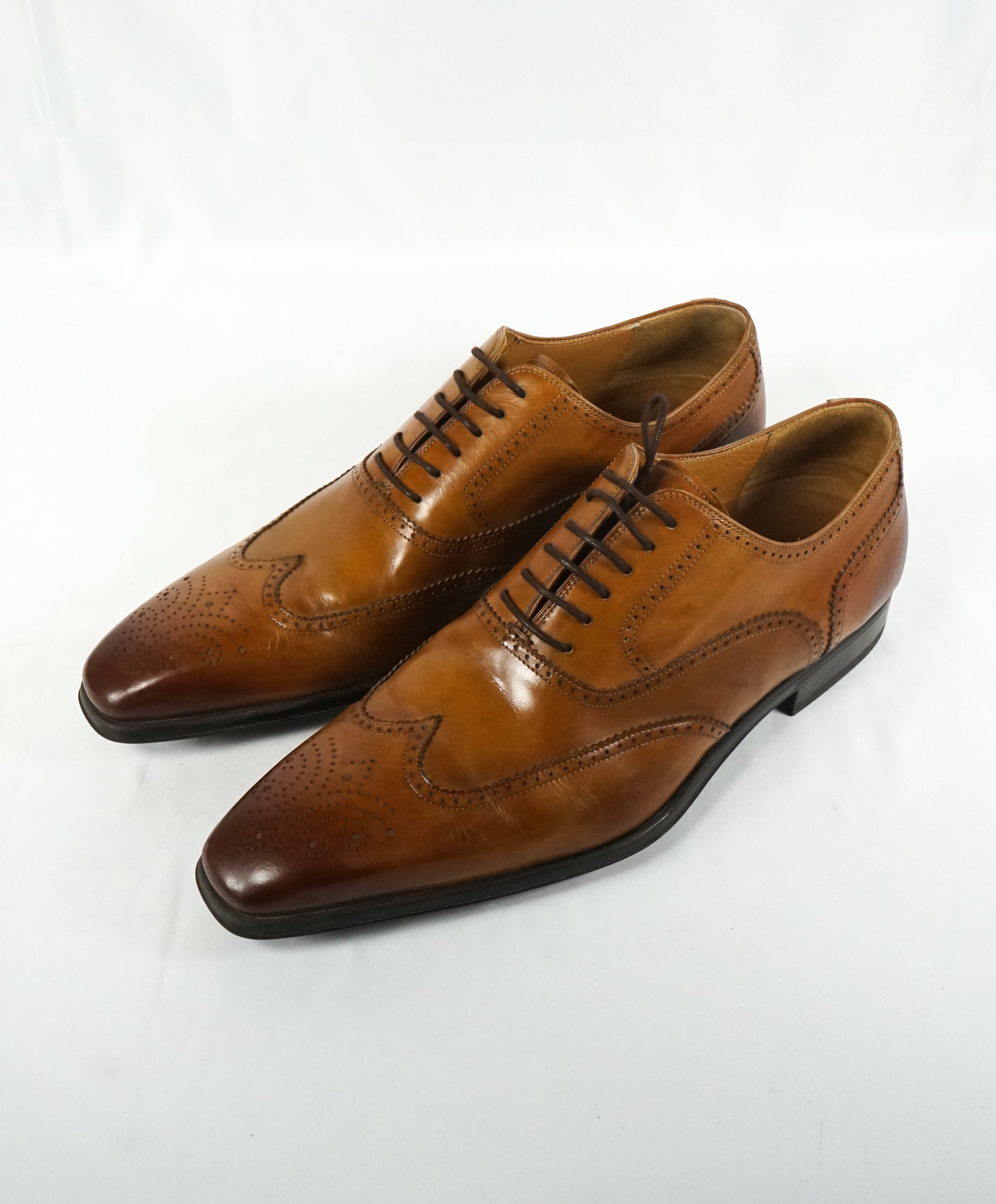 MAGNANNI - Brown Burnt Tips Wingtip Brogue Oxfords - 11.5