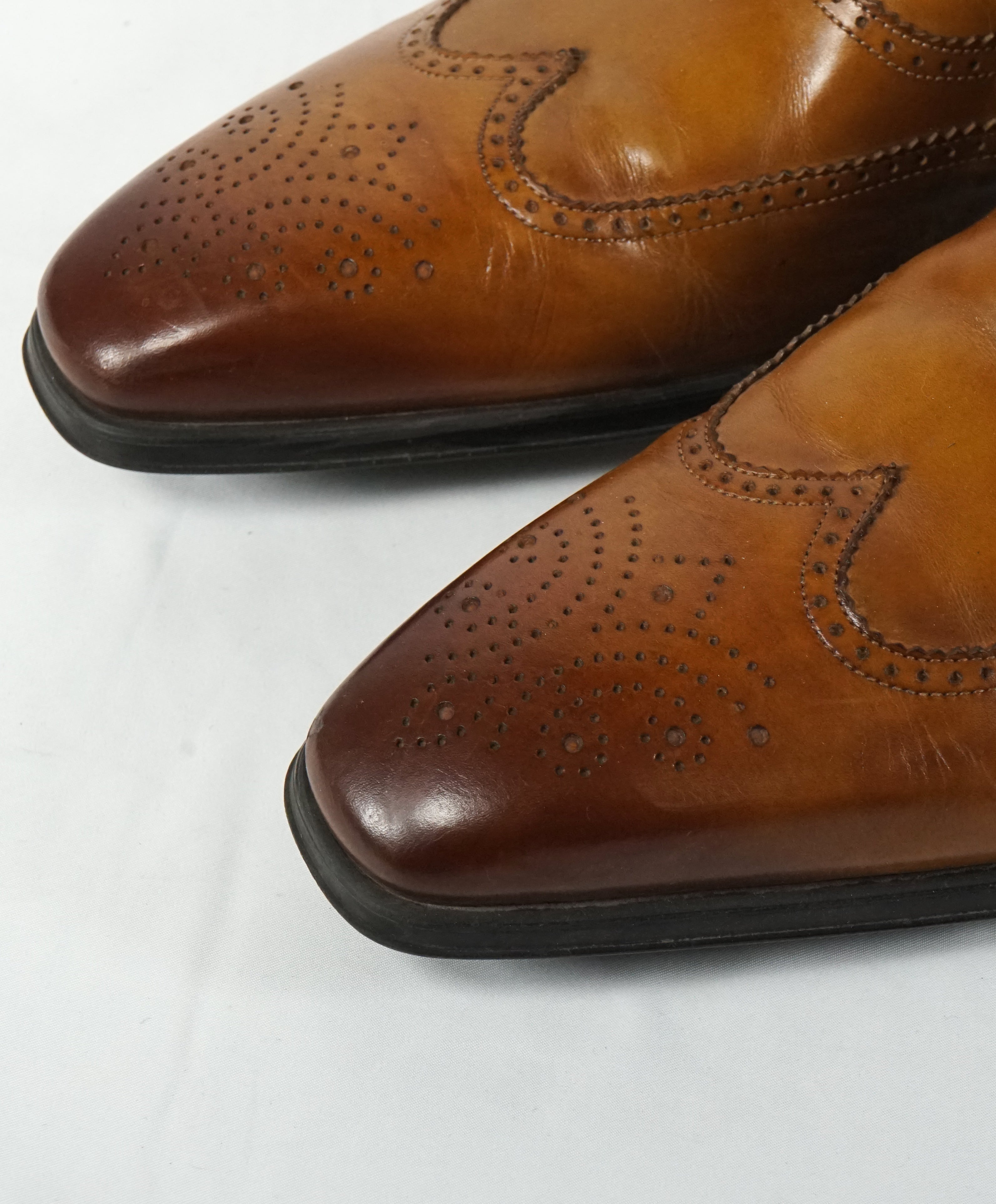 MAGNANNI - Brown Burnt Tips Wingtip Brogue Oxfords - 11.5