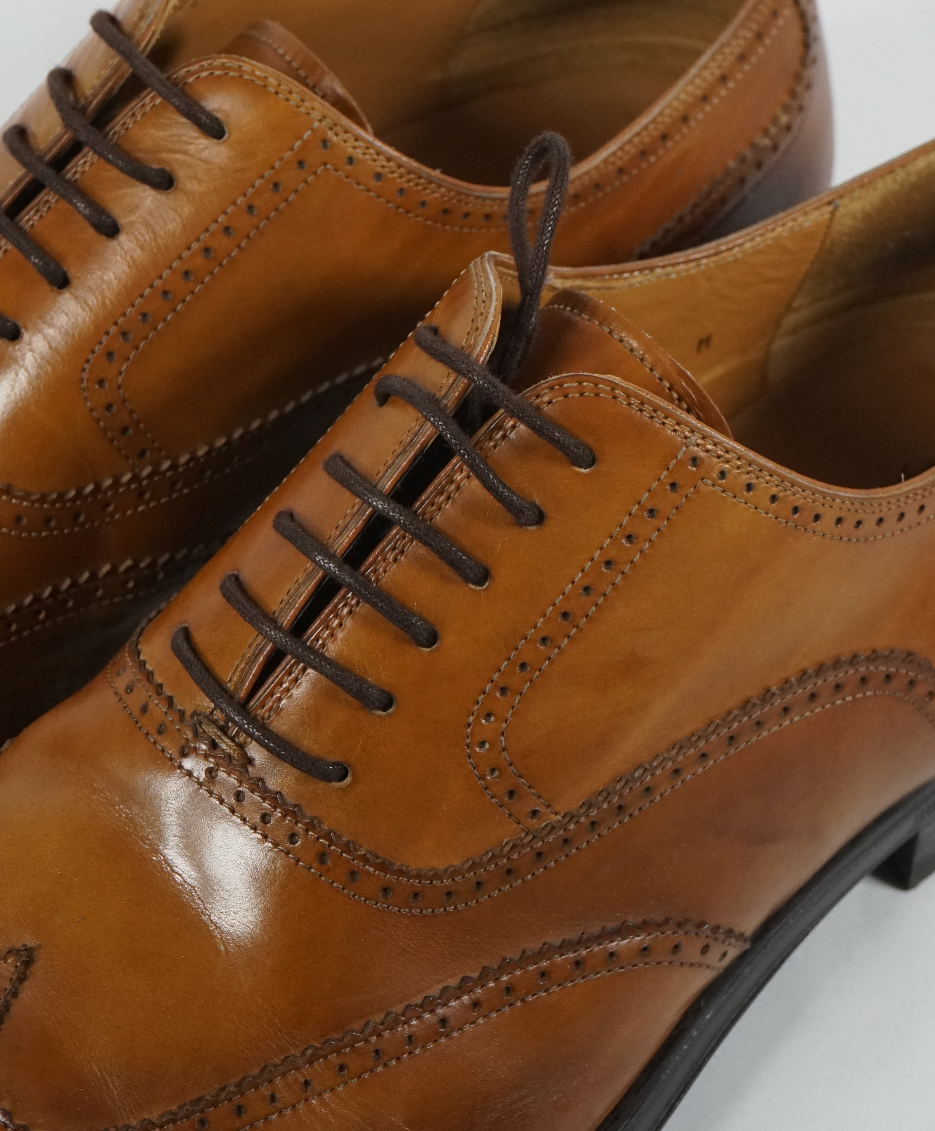 MAGNANNI - Brown Burnt Tips Wingtip Brogue Oxfords - 11.5