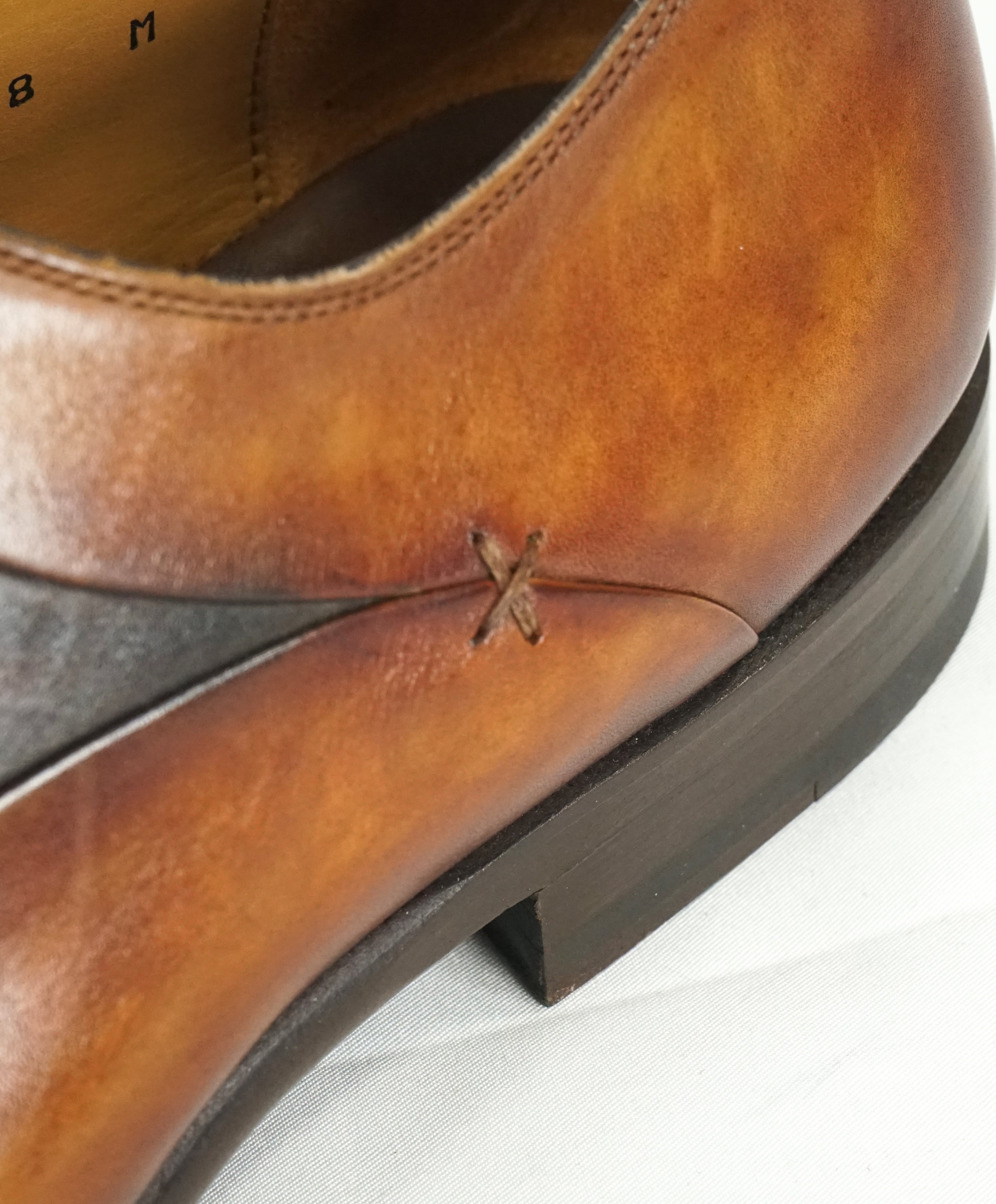 MAGNANNI - Hand Patina Bi Color Oxfords In A Sleek Detailed Silhouette - 8