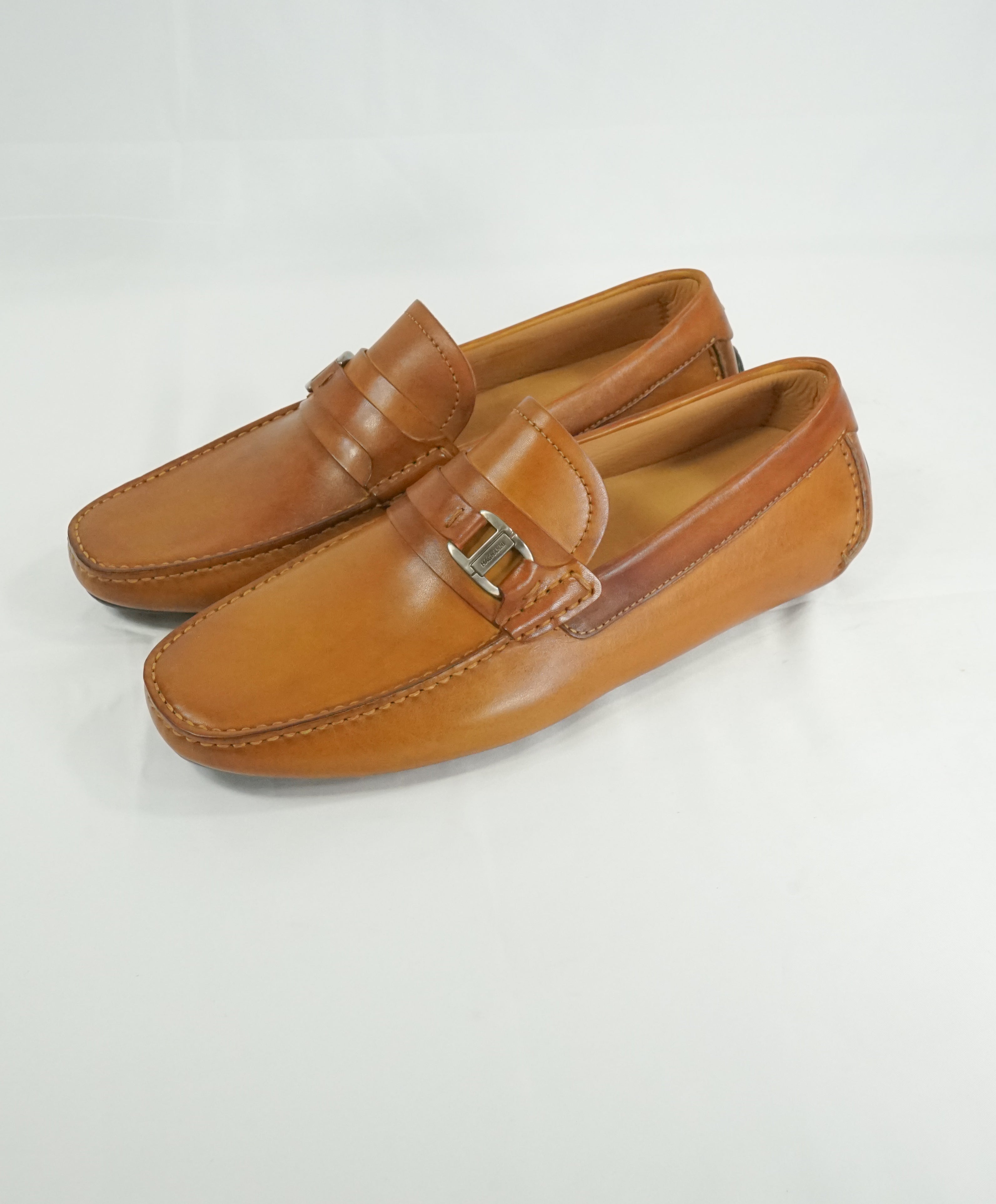 MAGNANNI - Classic Brown Bit Leather Loafers W Rubber Sole - 9