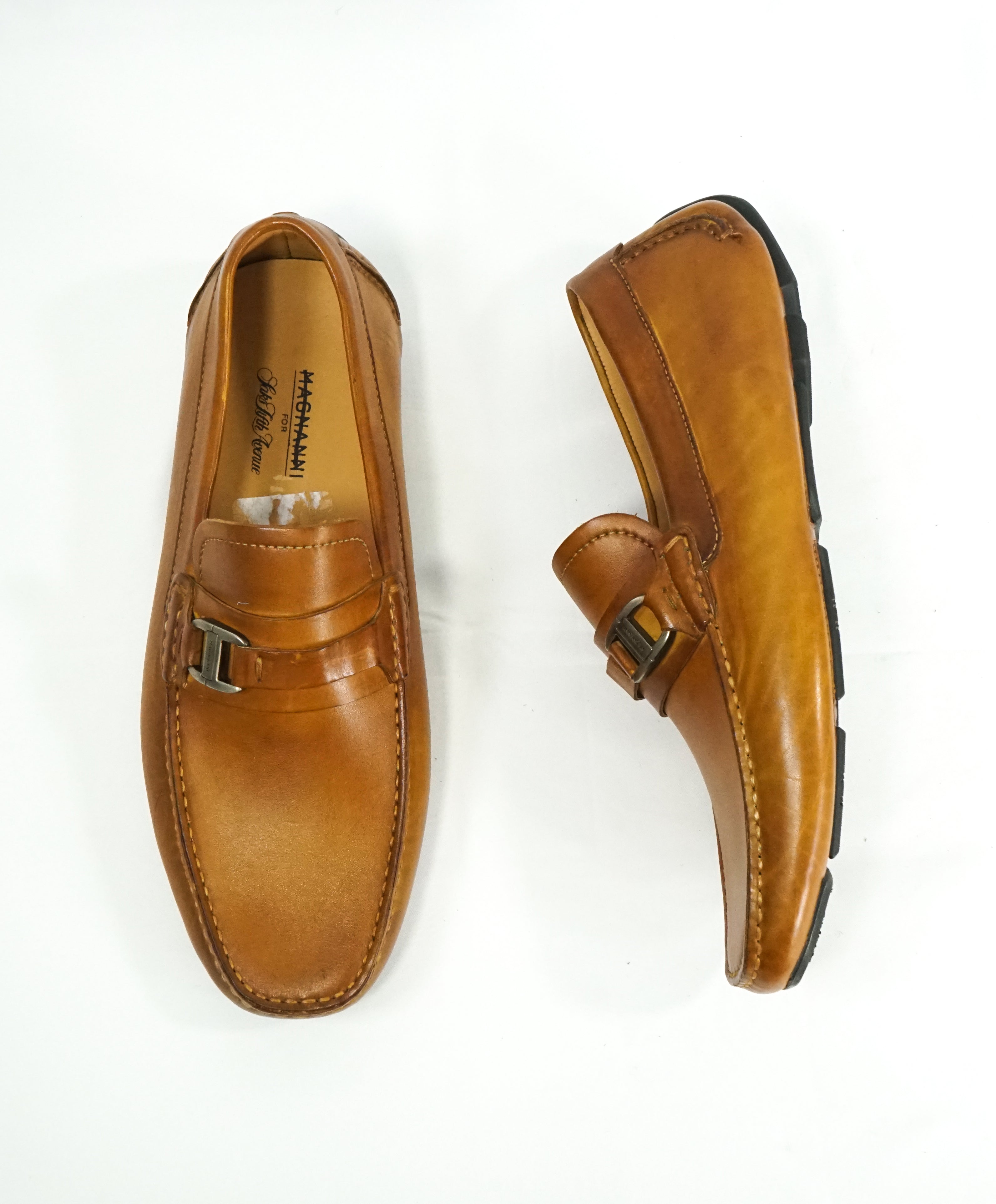 MAGNANNI - Classic Brown Bit Leather Loafers W Rubber Sole - 8