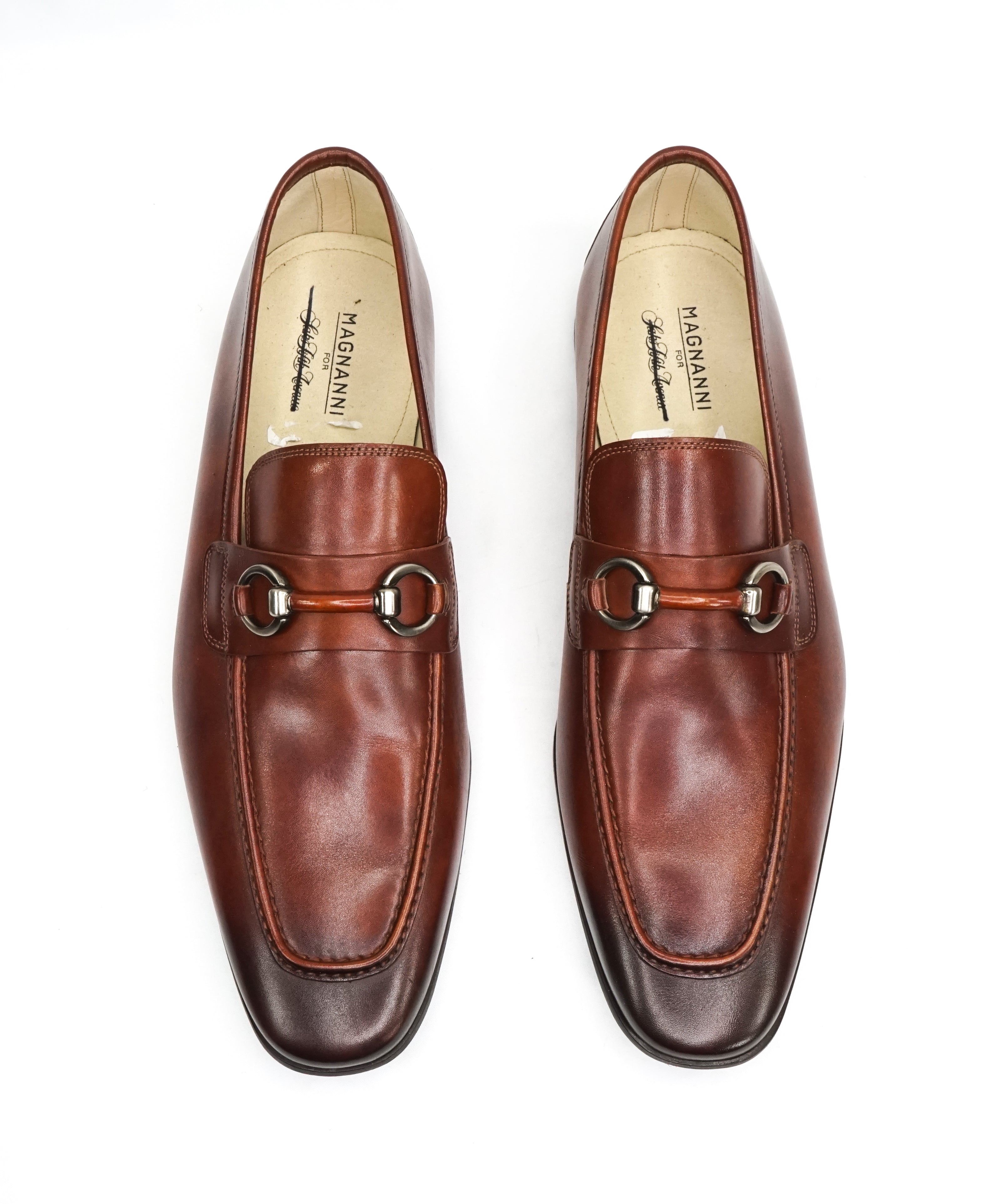 MAGNANNI - "Smooth" Brown Bit Leather Loafers W Rubber Sole - 10.5