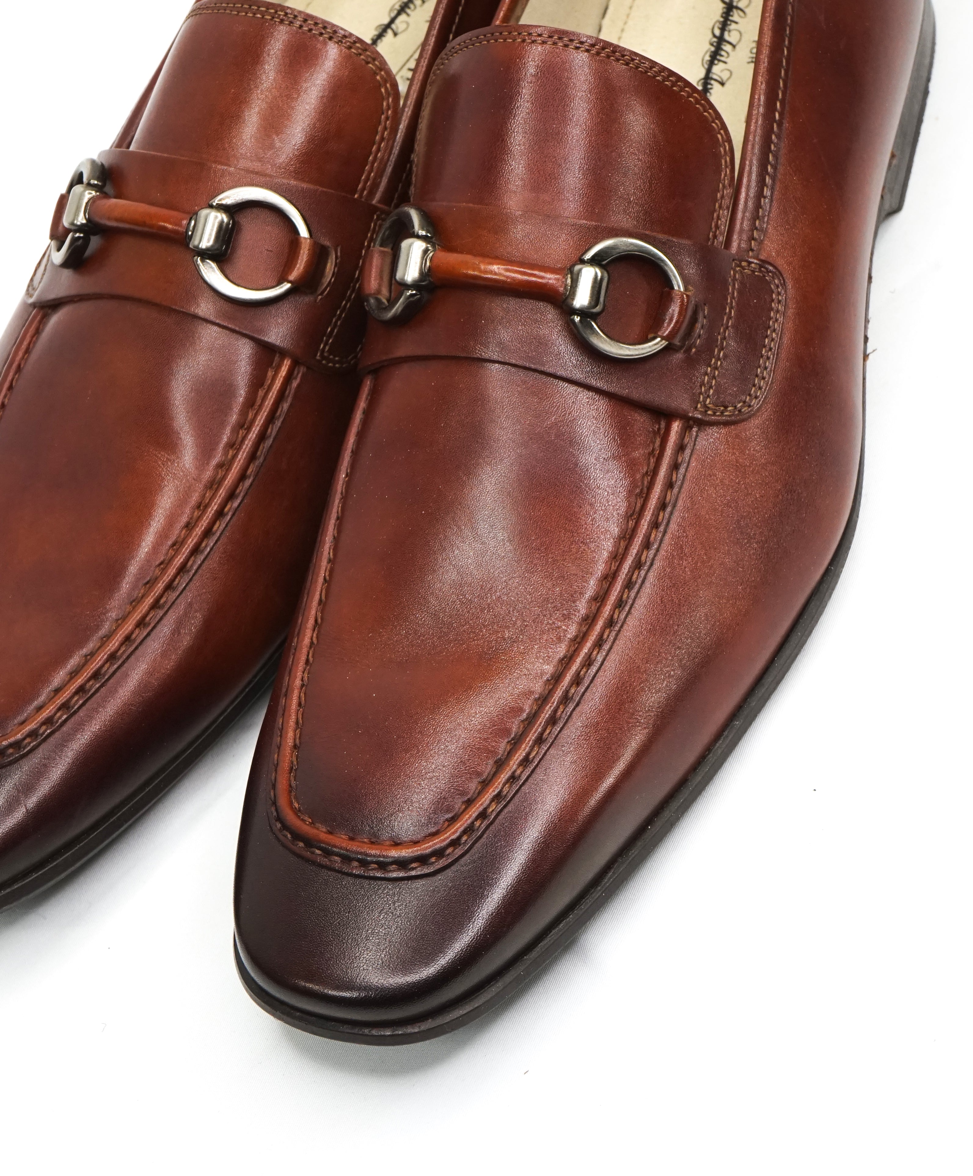 MAGNANNI - "Smooth" Brown Bit Leather Loafers W Rubber Sole - 10.5