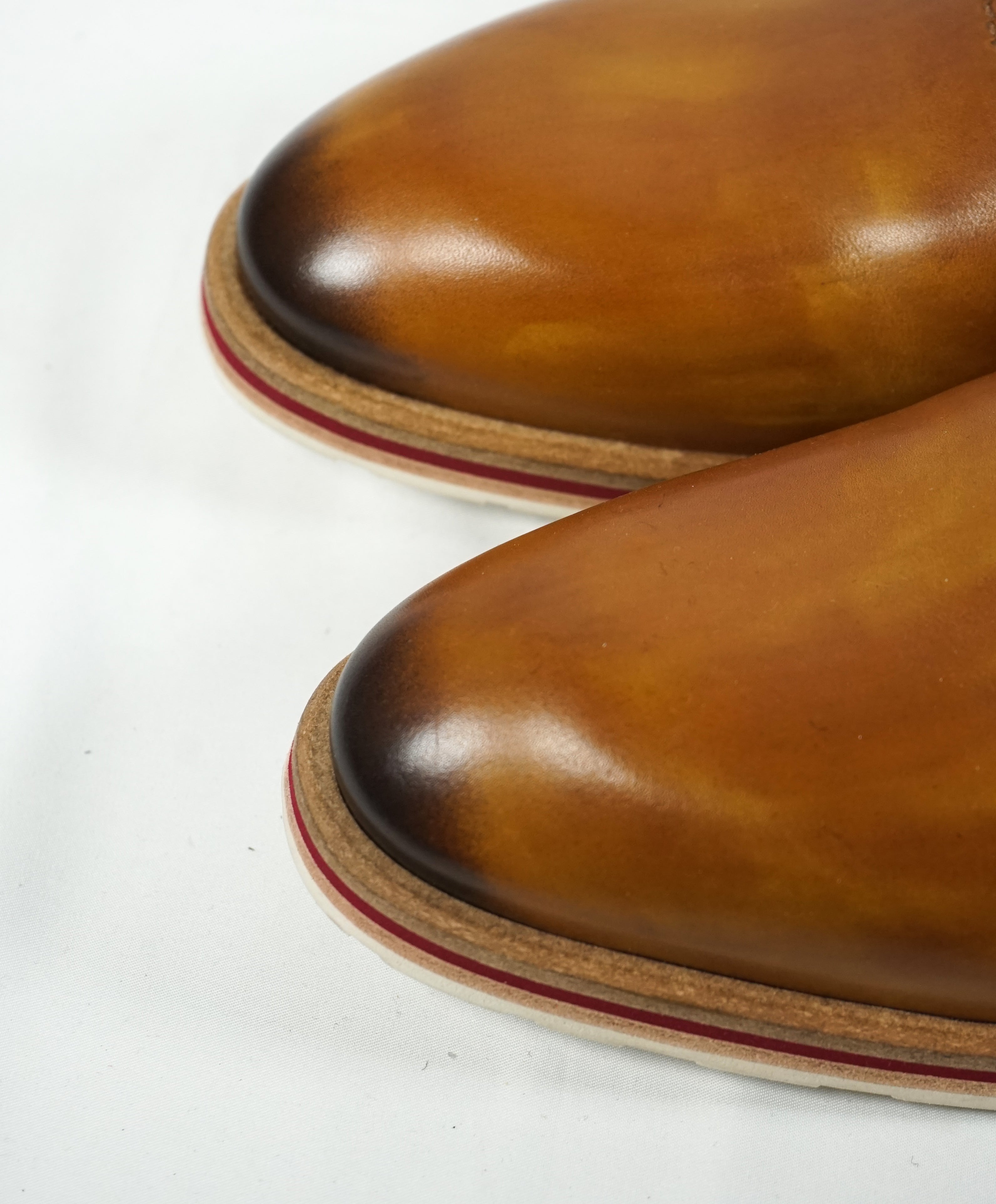 MEZLAN - "Volta" Hand Patina Burnished Leather Loafers - 10.5