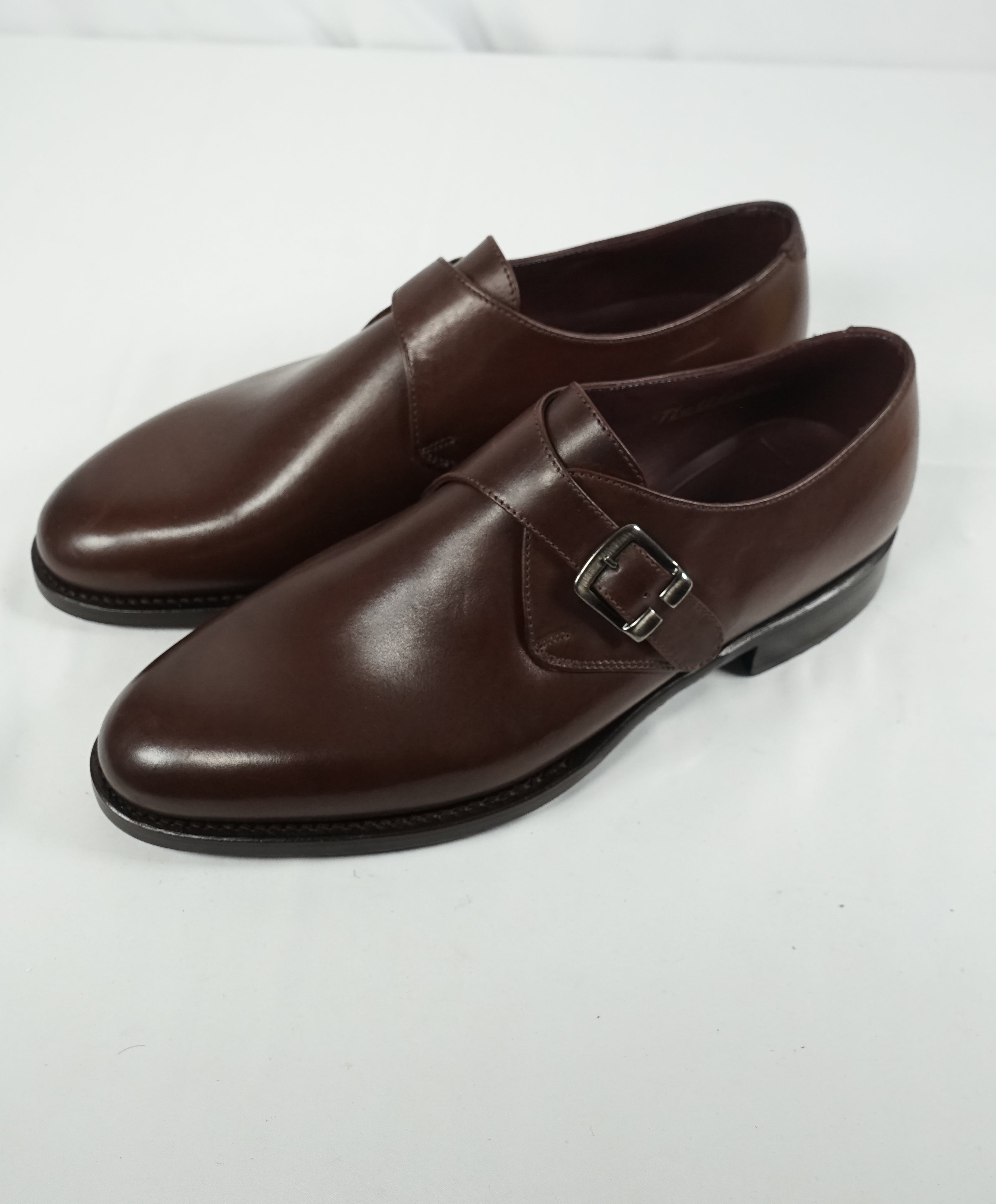 NETTLETON - Brown Hand Made In England Single Monk Loafers - 9