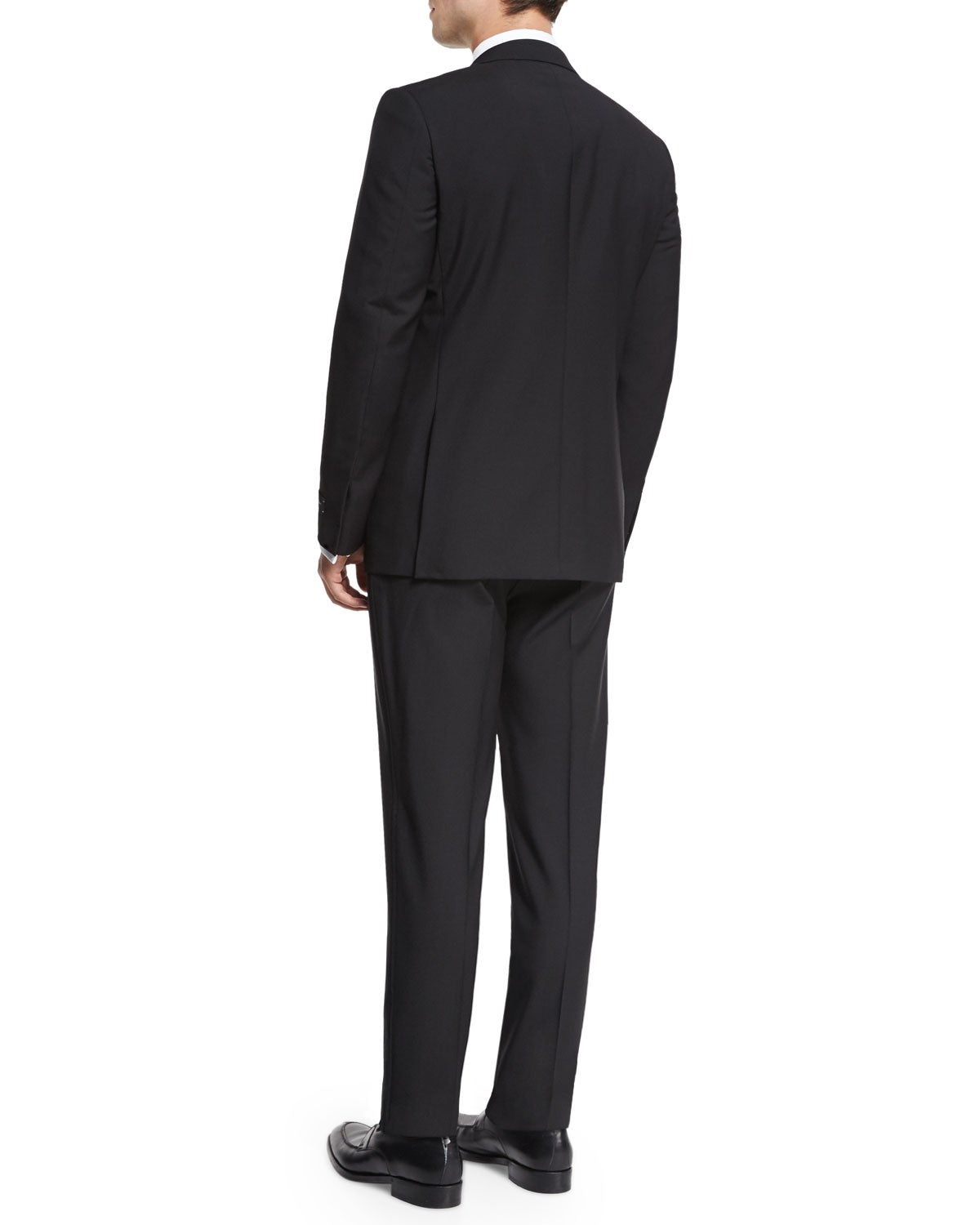 ERMENEGILDO ZEGNA -"MULTISEASON MILA" Notch Lapel Black Tuxedo - 40L