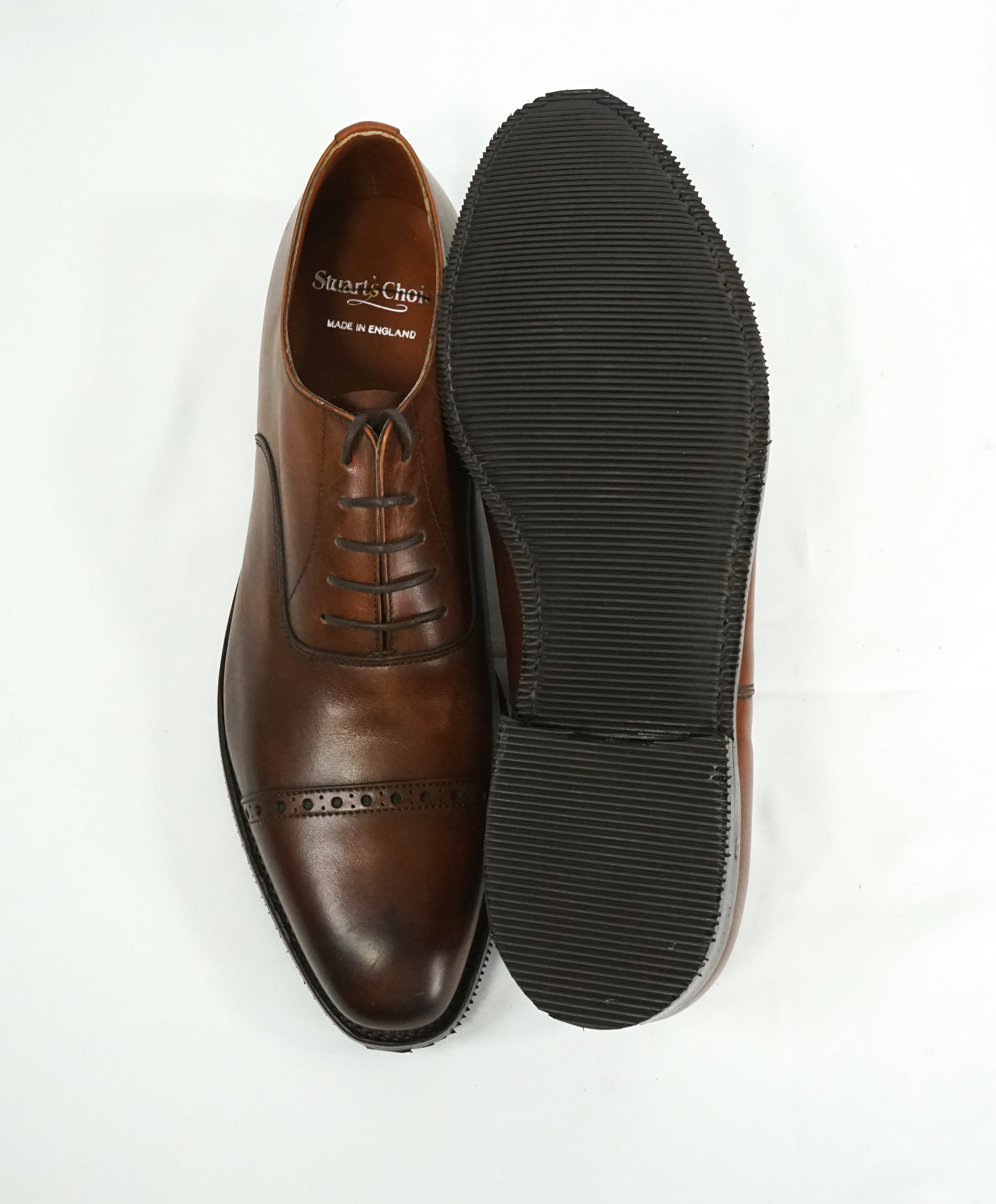 PAUL STUART by EDWARD GREEN - Brown Leather Oxfords Northampton Made - 10.5