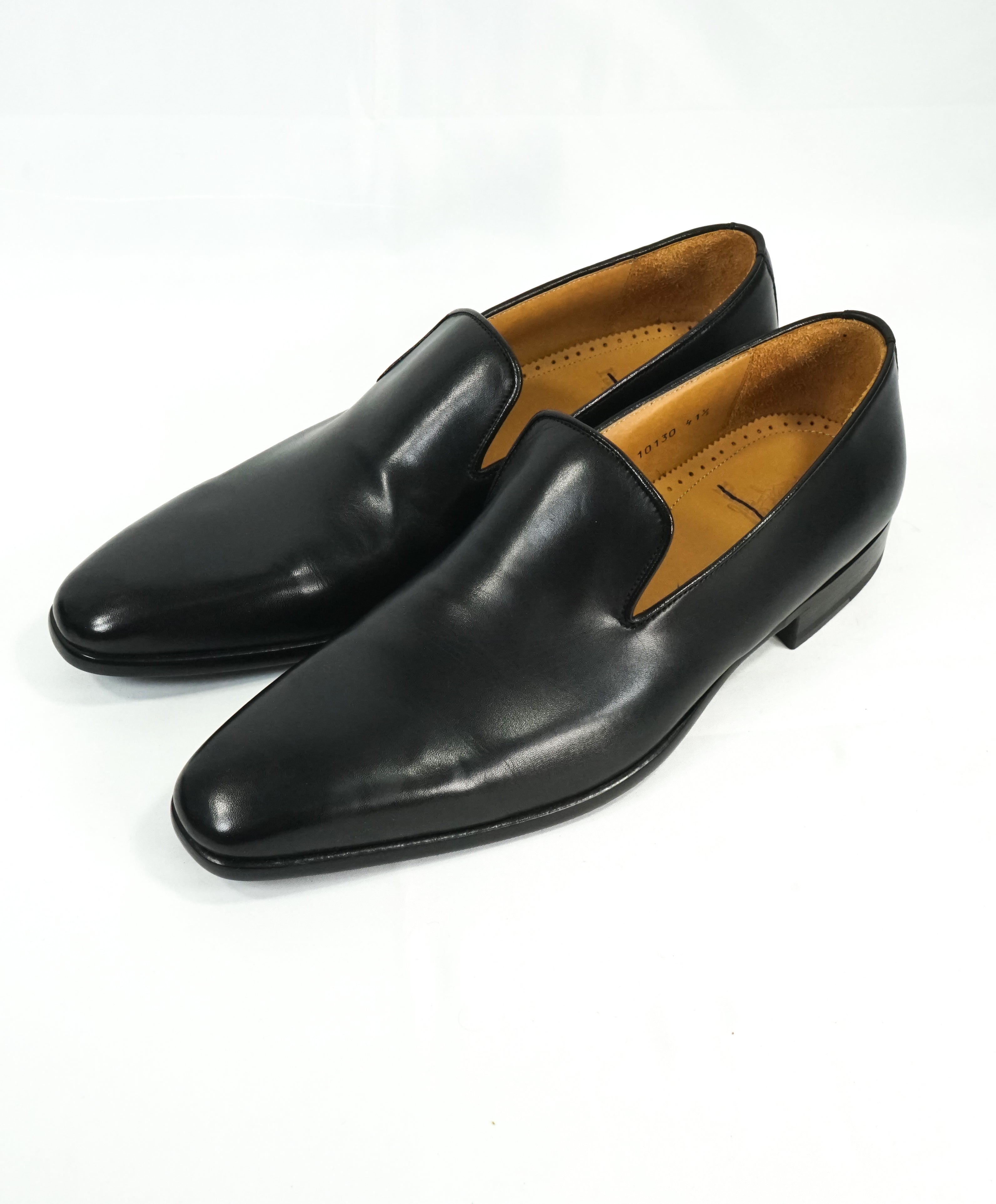 PAUL STUART - Slim Silhouette Whole Cut Black Loafers Made In Italy - 8.5