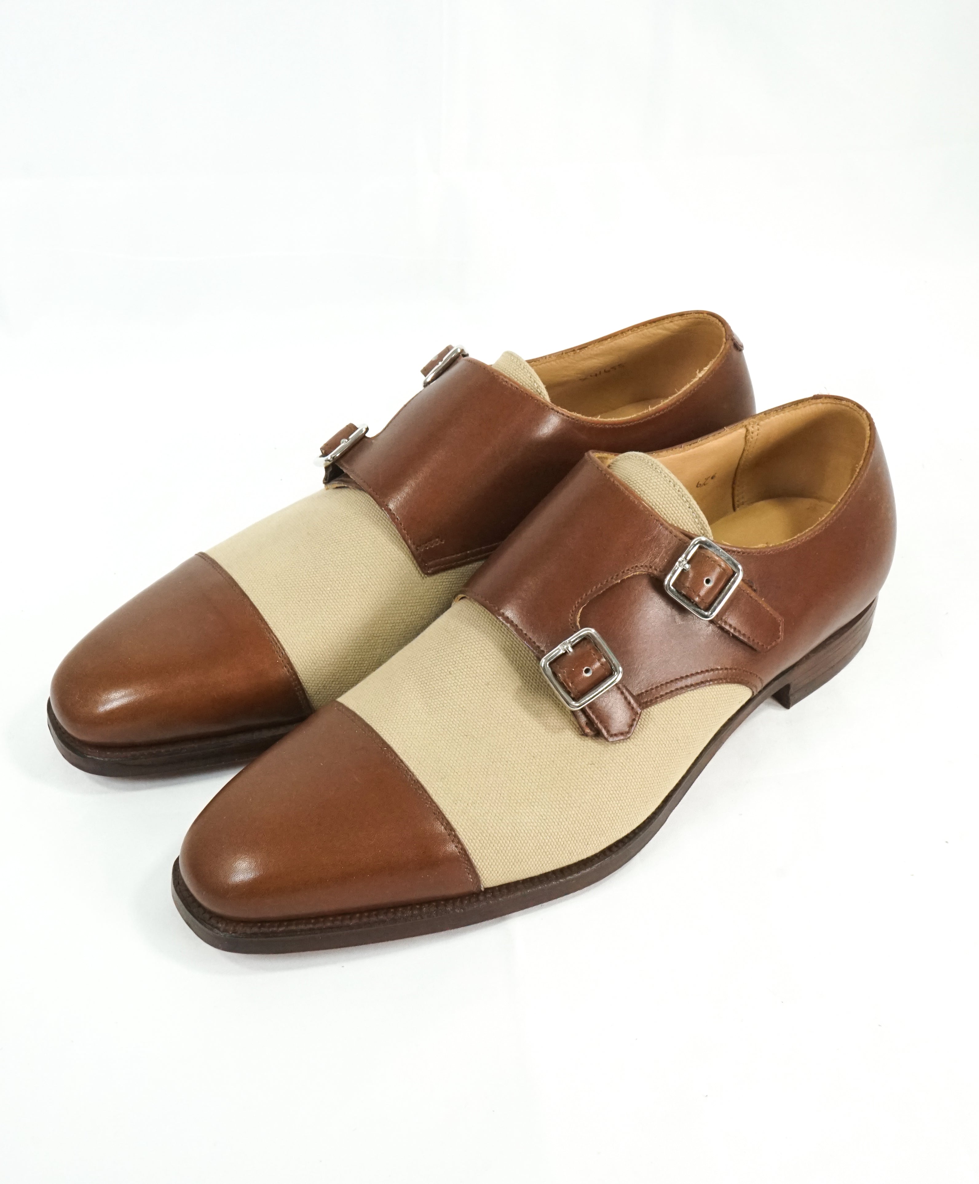 PAUL STUART by CROCKETT JONES - Mixed Media Monk Strap Loafer- 7 US