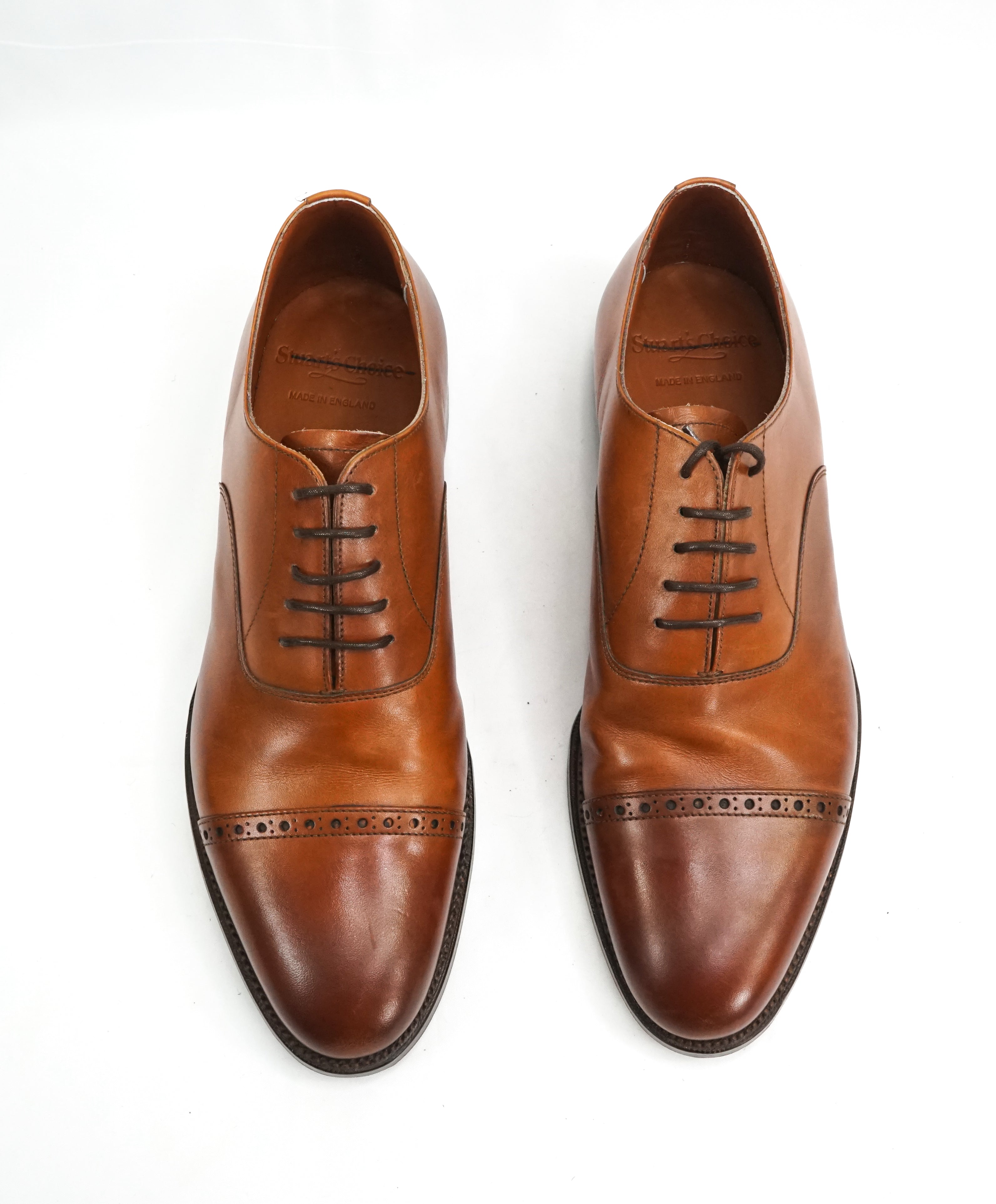 PAUL STUART by EDWARD GREEN - Brown Leather Oxfords Northampton Made - 10US