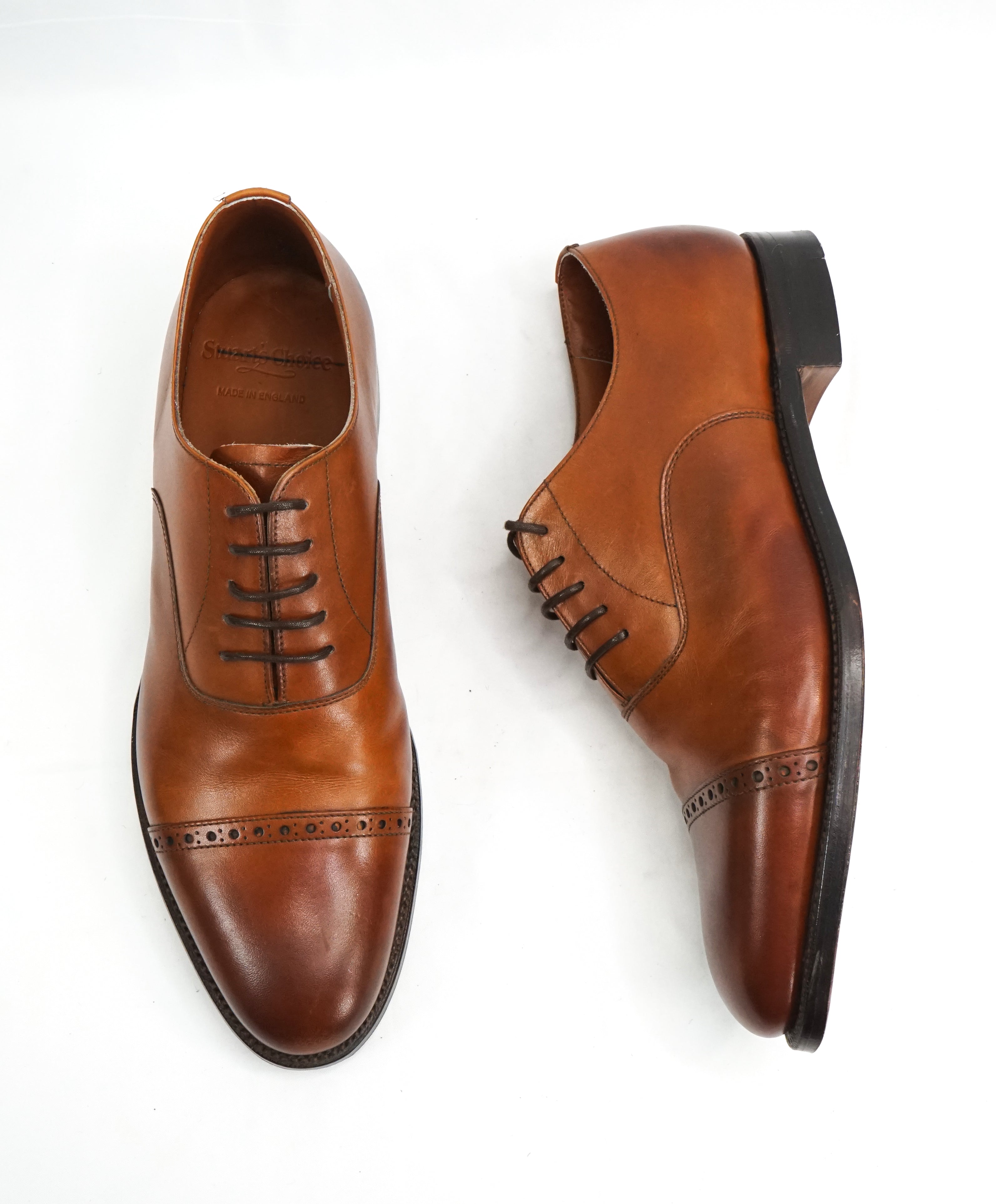 PAUL STUART by EDWARD GREEN - Brown Leather Oxfords Northampton Made - 10US