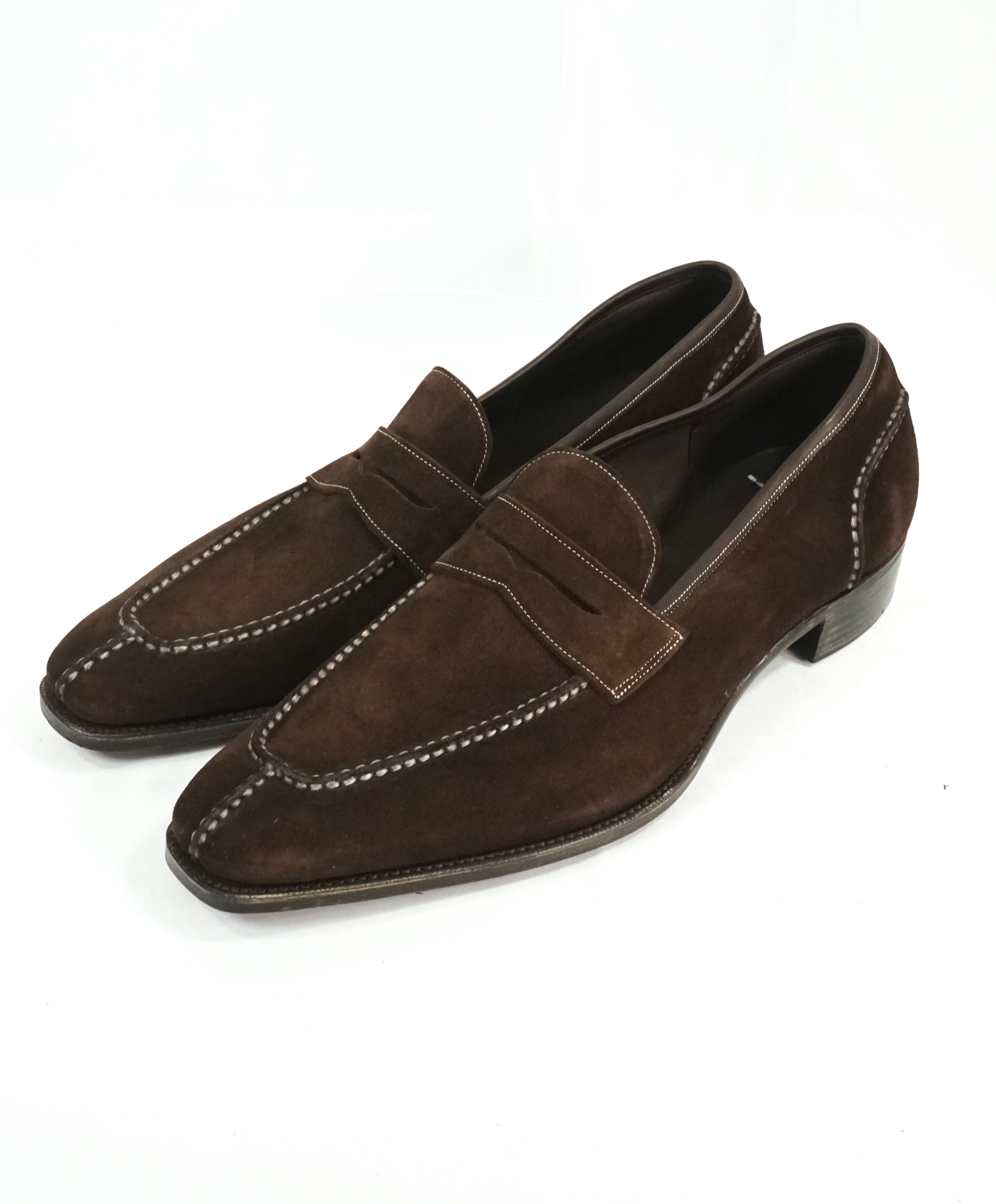 PAUL STUART by GAZIANO GIRLING - Suede Penny Loafers Made In England- 11US