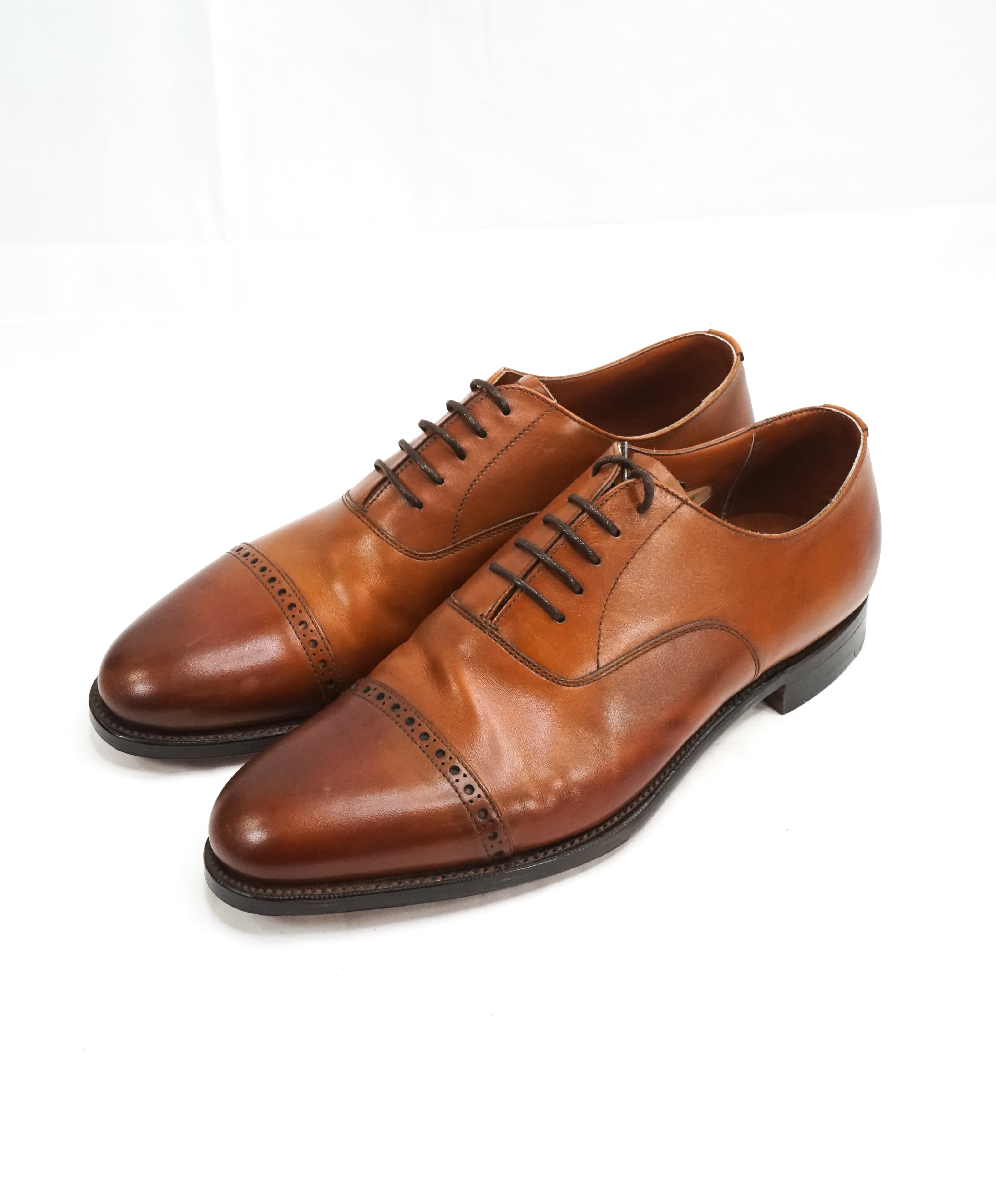 PAUL STUART by EDWARD GREEN - Brown Leather Oxfords Northampton Made - 10US