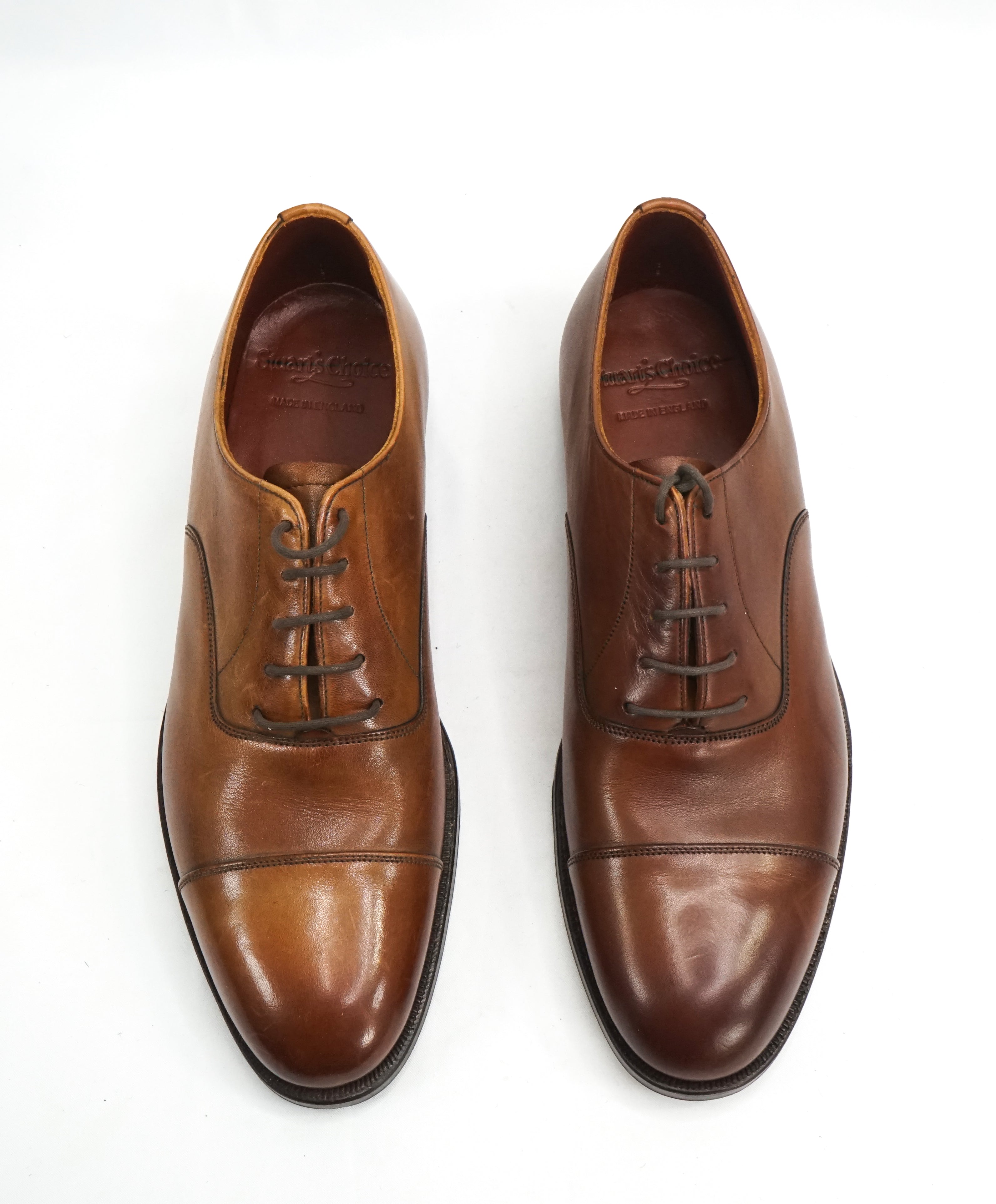 PAUL STUART by EDWARD GREEN - Brown Leather Oxfords Northampton Made - 9US