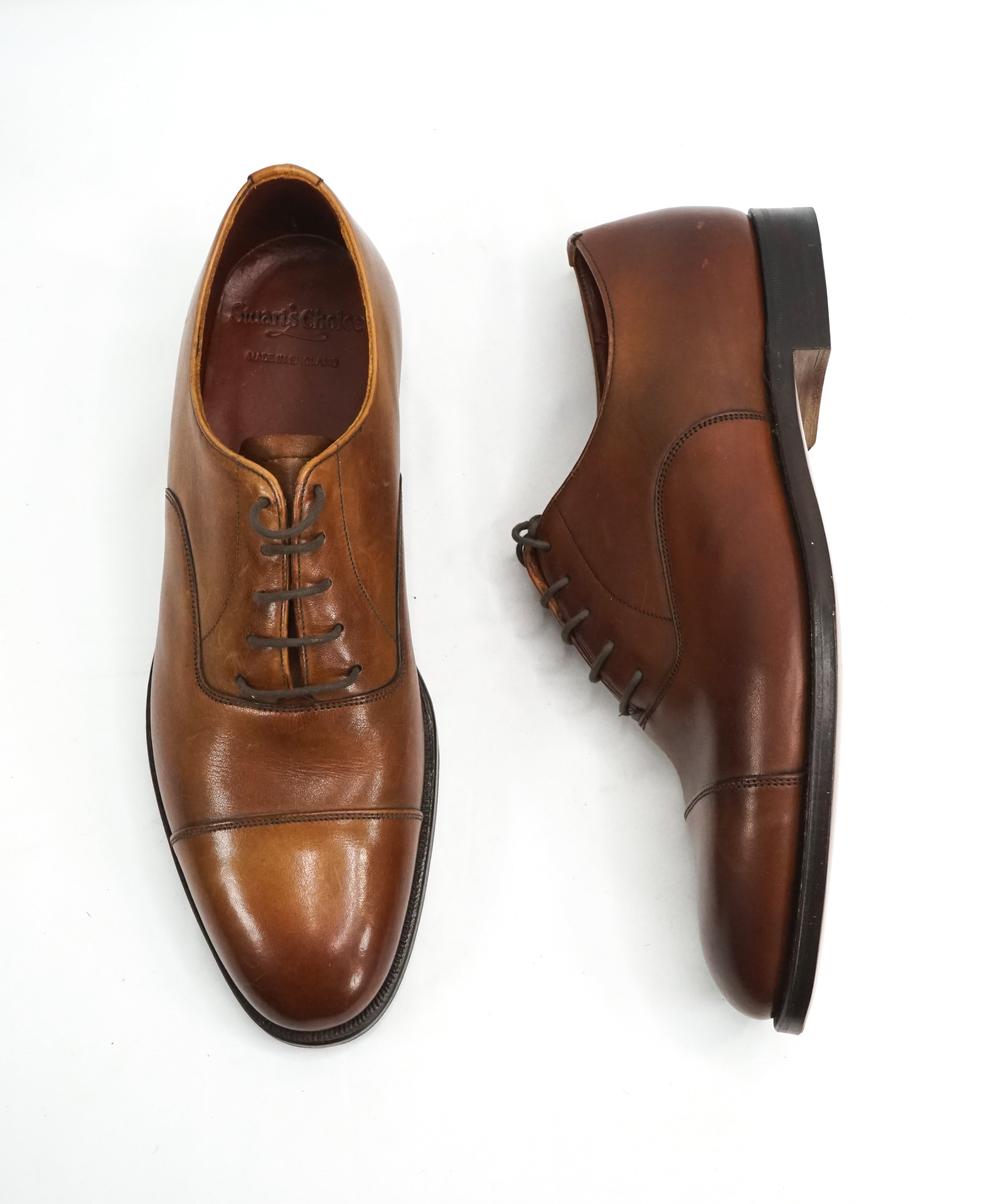 PAUL STUART by EDWARD GREEN - Brown Leather Oxfords Northampton Made - 9US