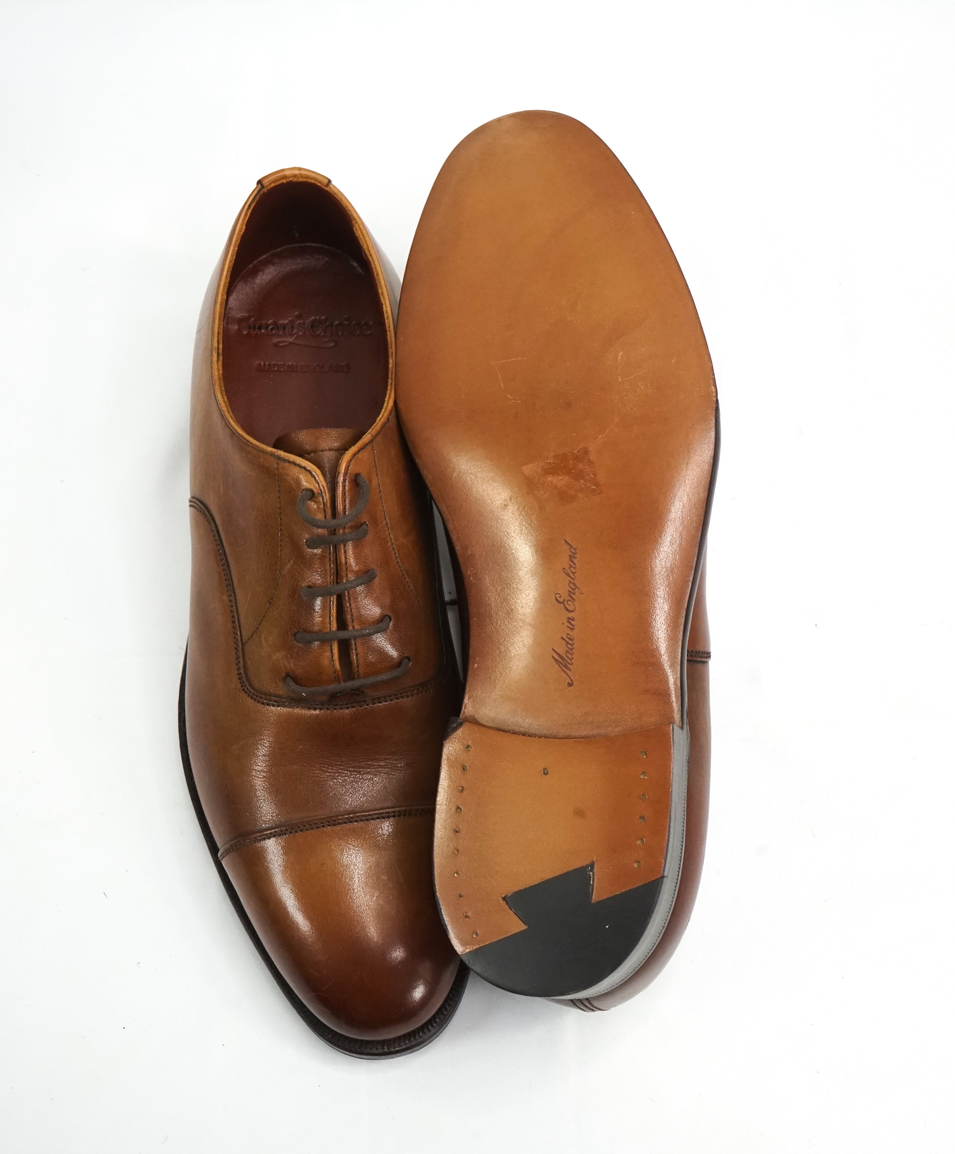 PAUL STUART by EDWARD GREEN - Brown Leather Oxfords Northampton Made - 9US