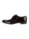 $780 PRADA - Patent Leather Cap Toe Spazzolato Oxfords W Logo Inset Heel - 11US