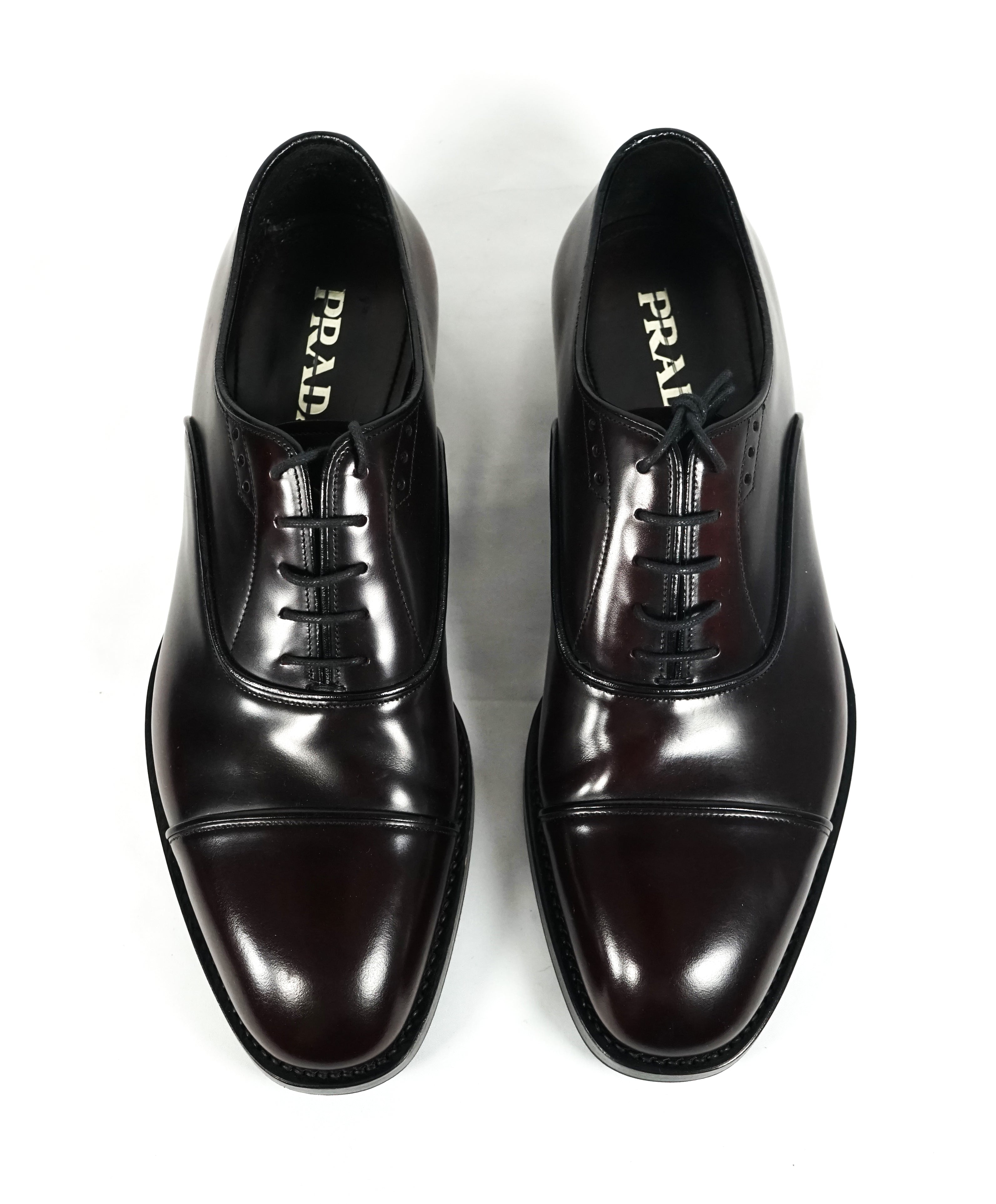 PRADA - Cordovan Cap Toe Dress Shoe Oxfords - 9