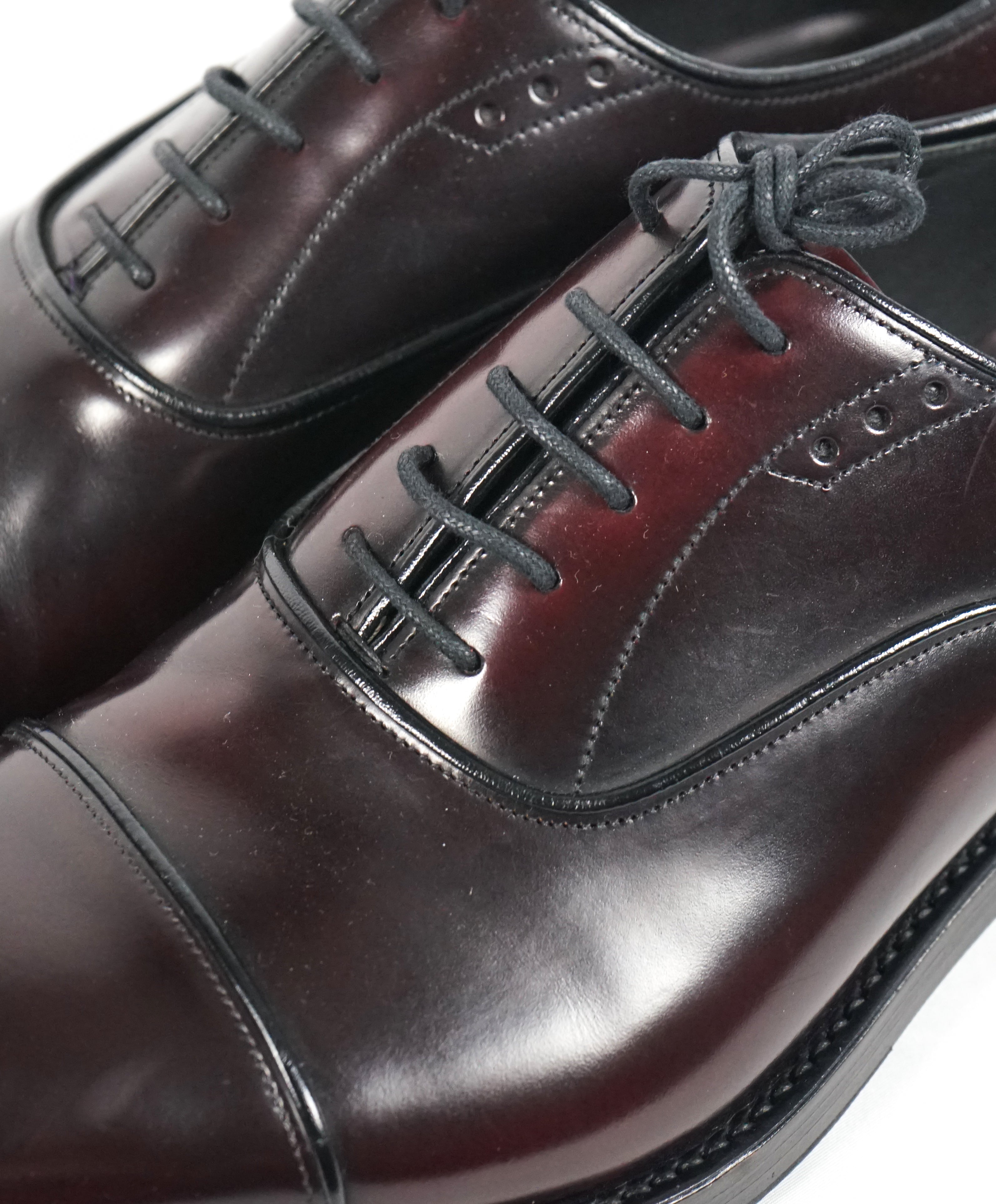 PRADA - Cordovan Cap Toe Dress Shoe Oxfords - 9