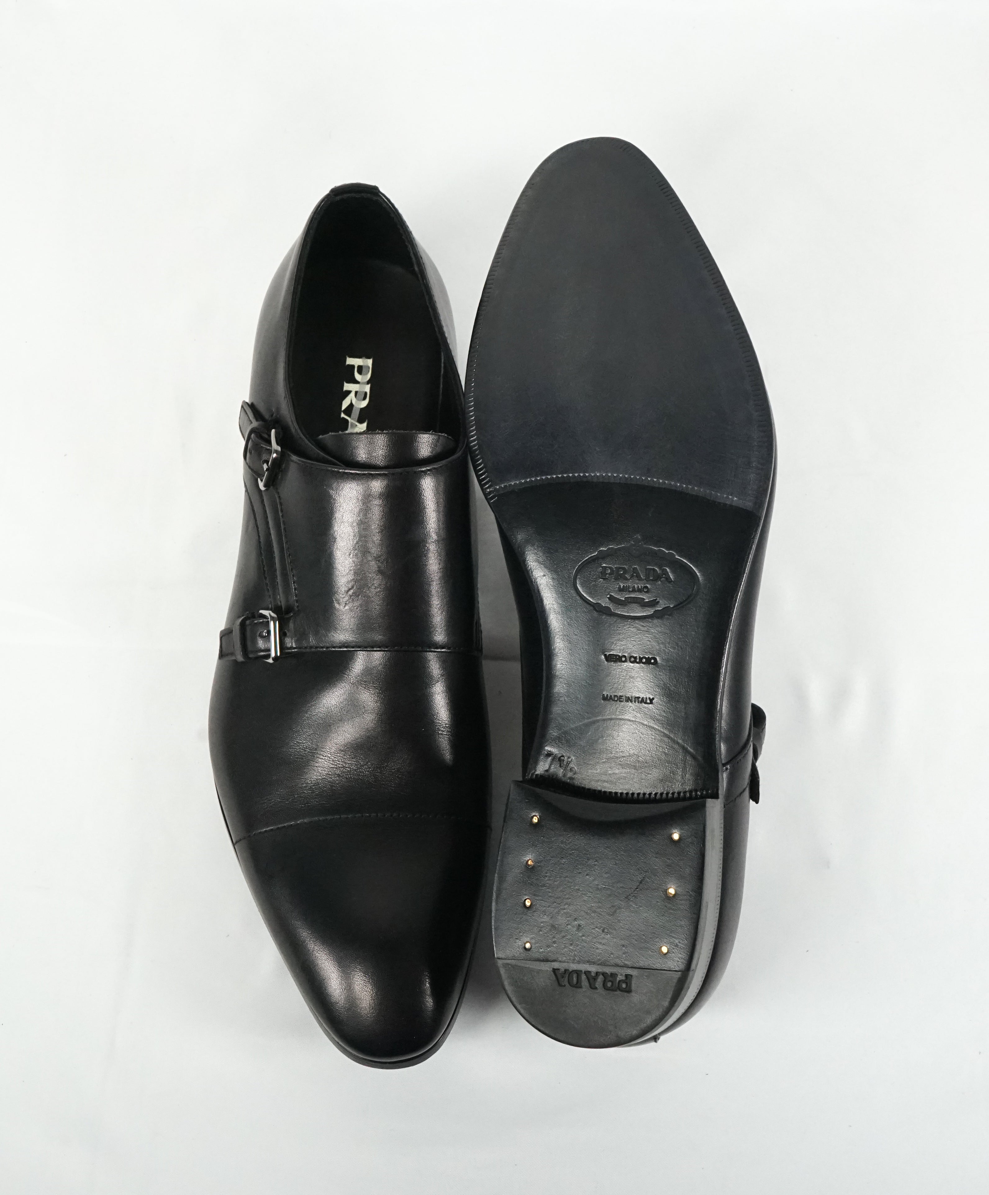 PRADA - Slim Silhouette Double Monk Strap Loafer - 8.5