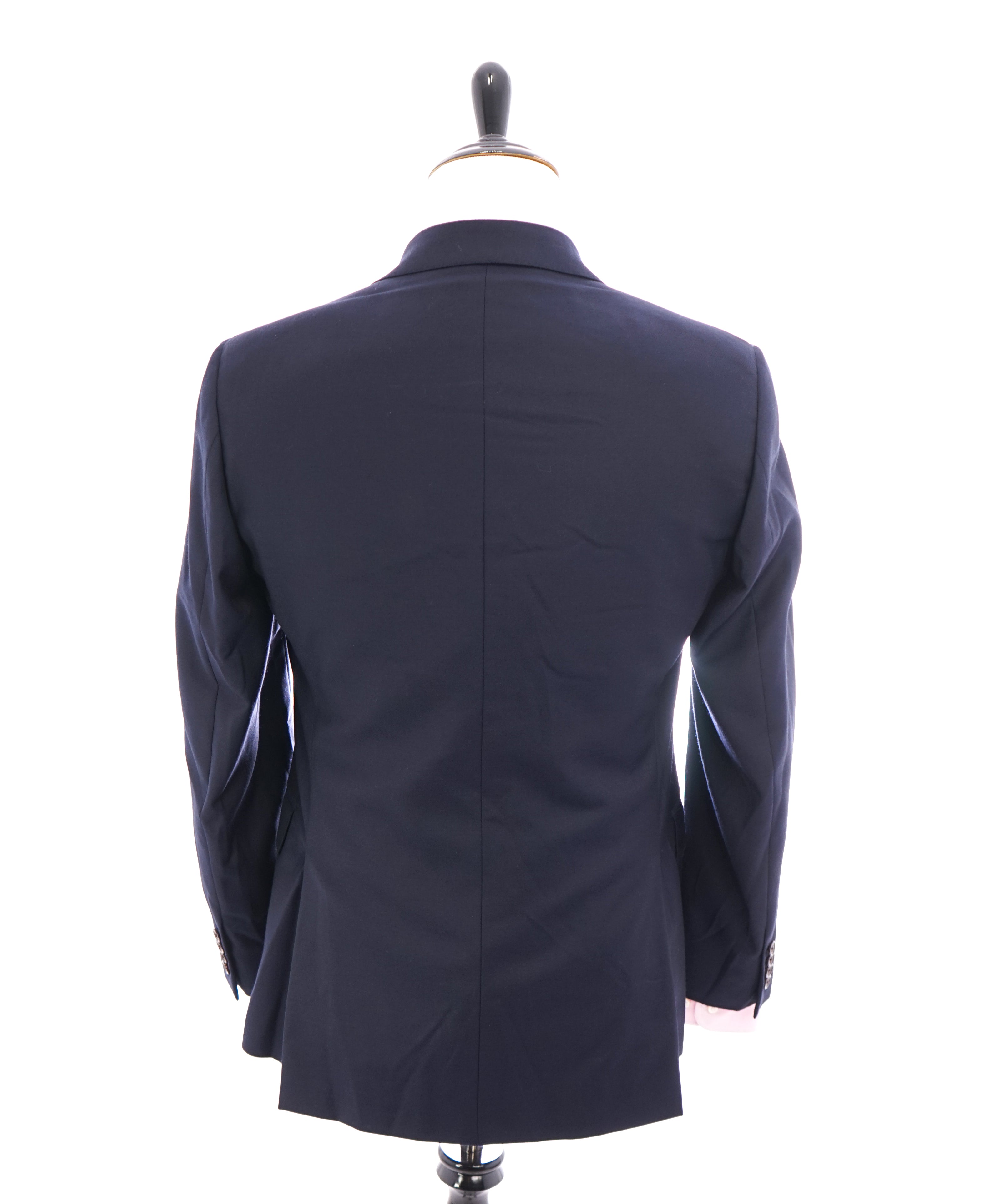 RALPH LAUREN BLUE LABEL "POLO" - Navy Wool Twill Suit With Side Tabs - 40R