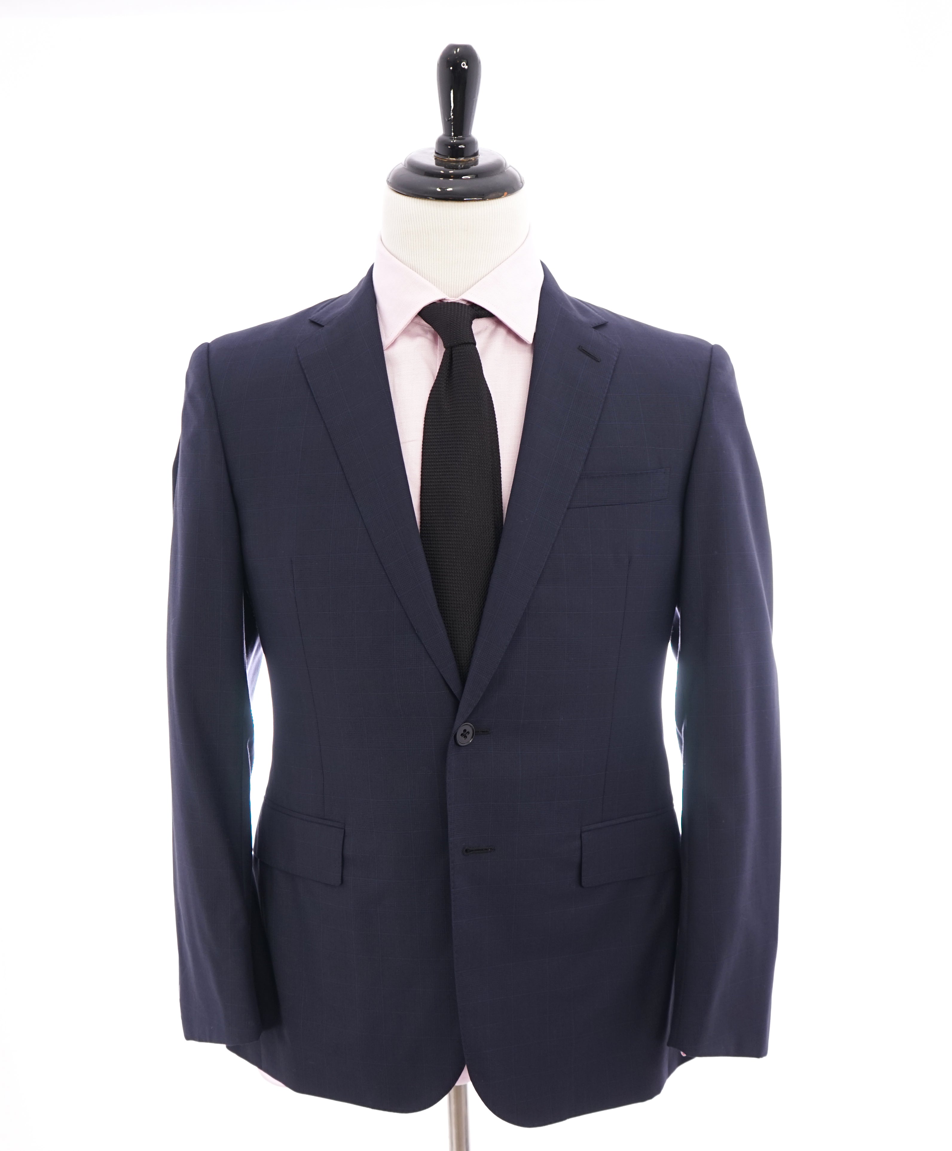 RALPH LAUREN PURPLE LABEL - Blue Tonal Glen Plaid “Anthony” Suit - 40S