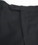 SAKS FIFTH AVE -Black Wool & Silk MADE IN ITALY Flat Front Dress Pants-  32W