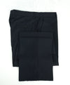 SAKS FIFTH AVE - Navy Wool / Silk MADE IN ITALY Flat Front Dress Pants - 36W