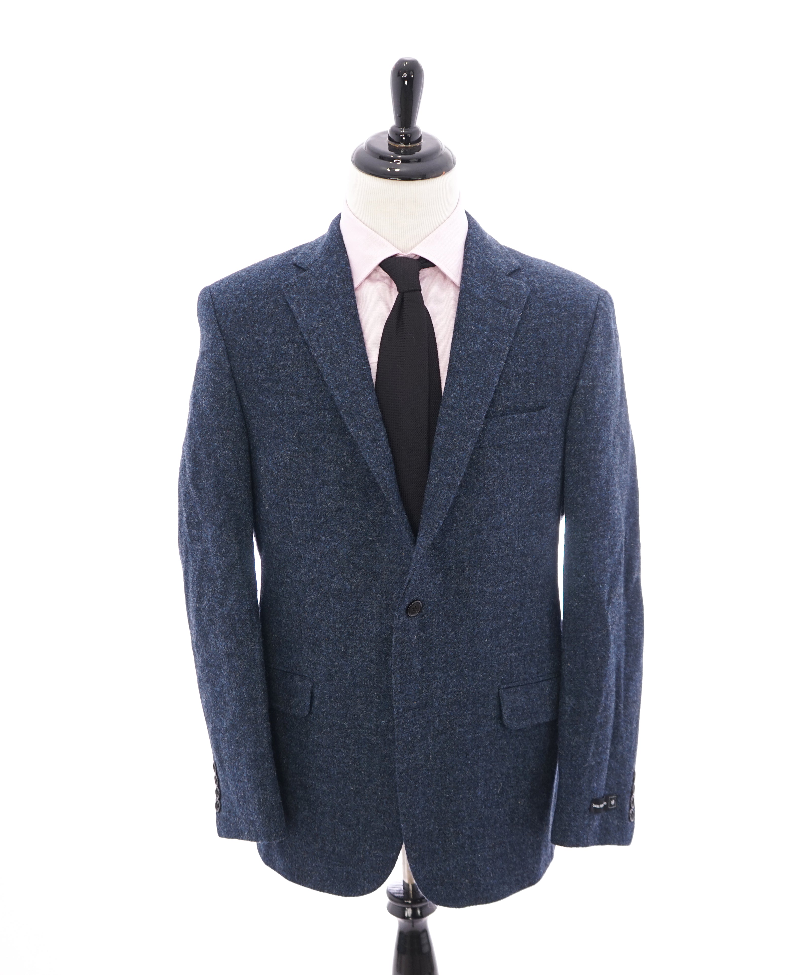 SAKS 5TH AVE BY HICKEY FREEMAN - Blue Flannel Wool Blazer -  42R