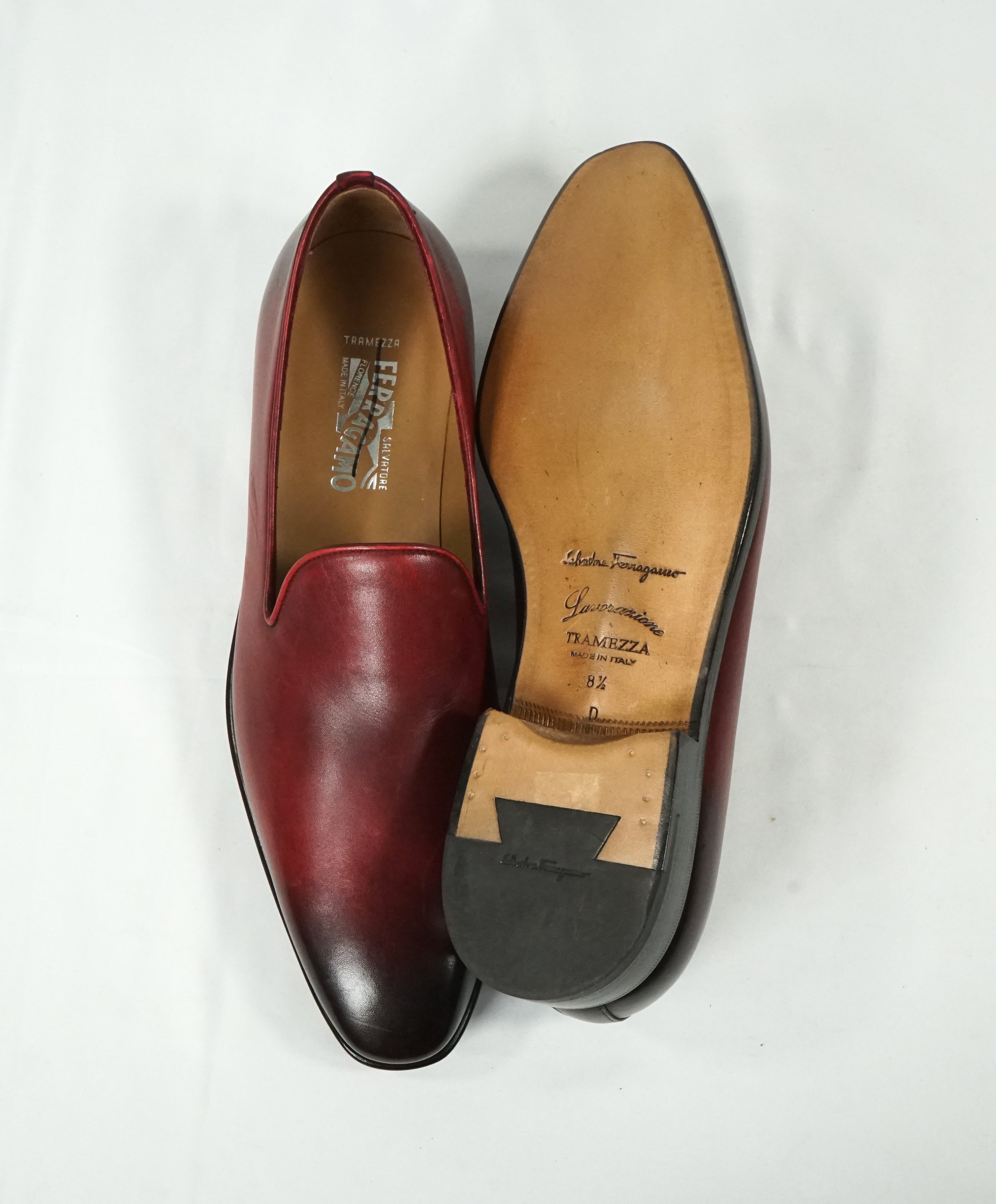 SALVATORE FERRAGAMO - "TRAMEZZA NALDO" Loafers Sleek Silhouette - 8.5 D