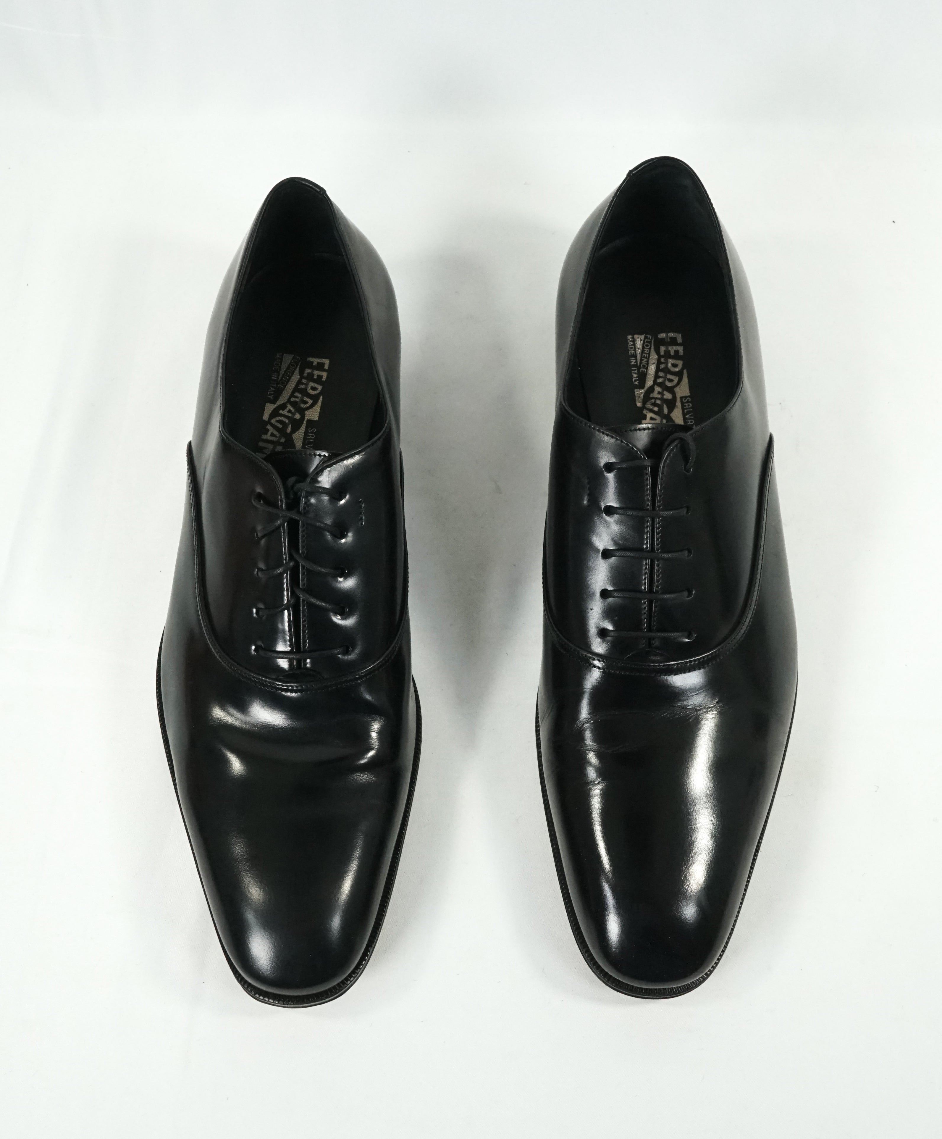 SALVATORE FERRAGAMO - “Fedele” Black Oxford W Leather Sole - R-11.5 L-12 D