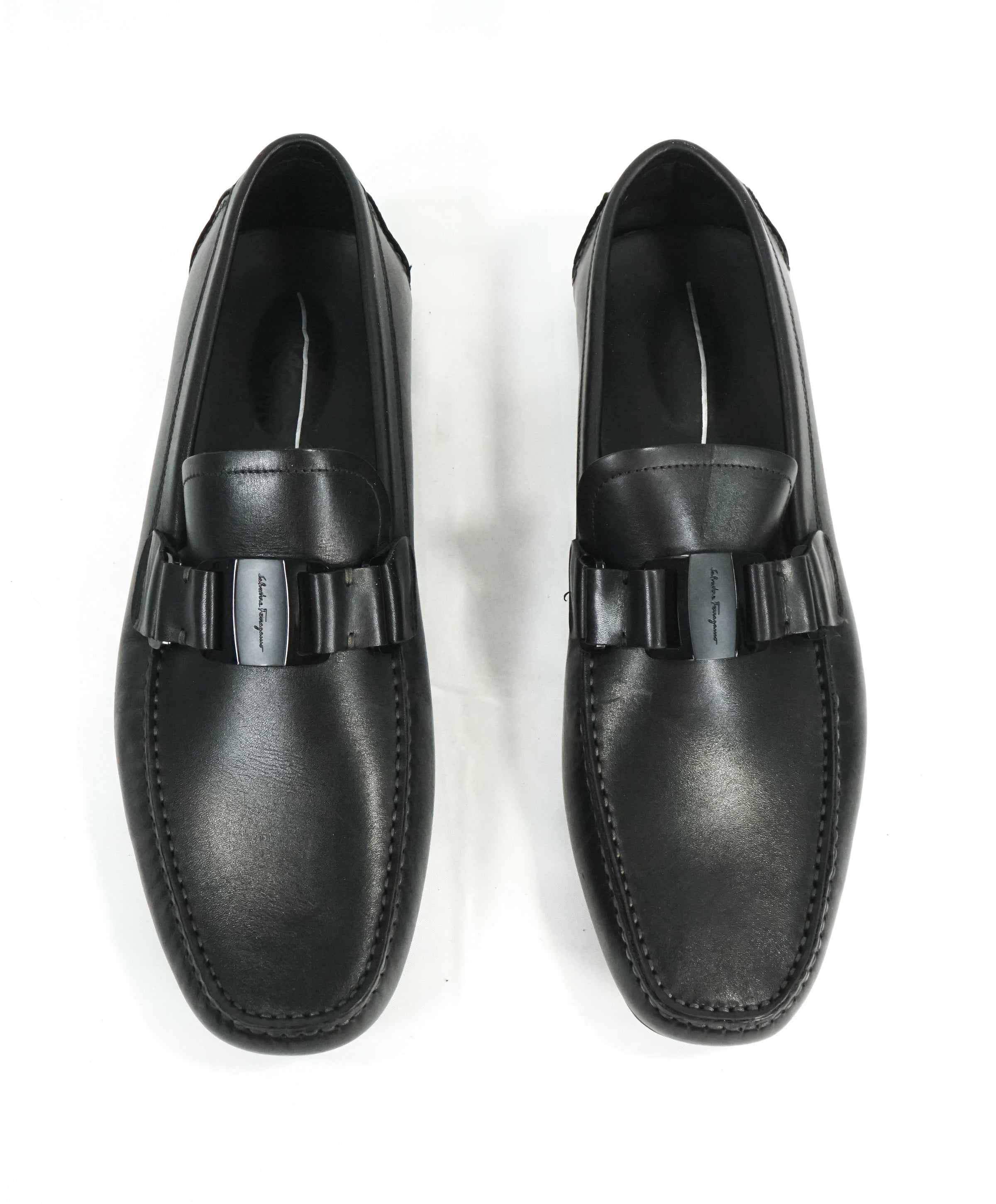 Ferragamo Riben Loafers Black / 11