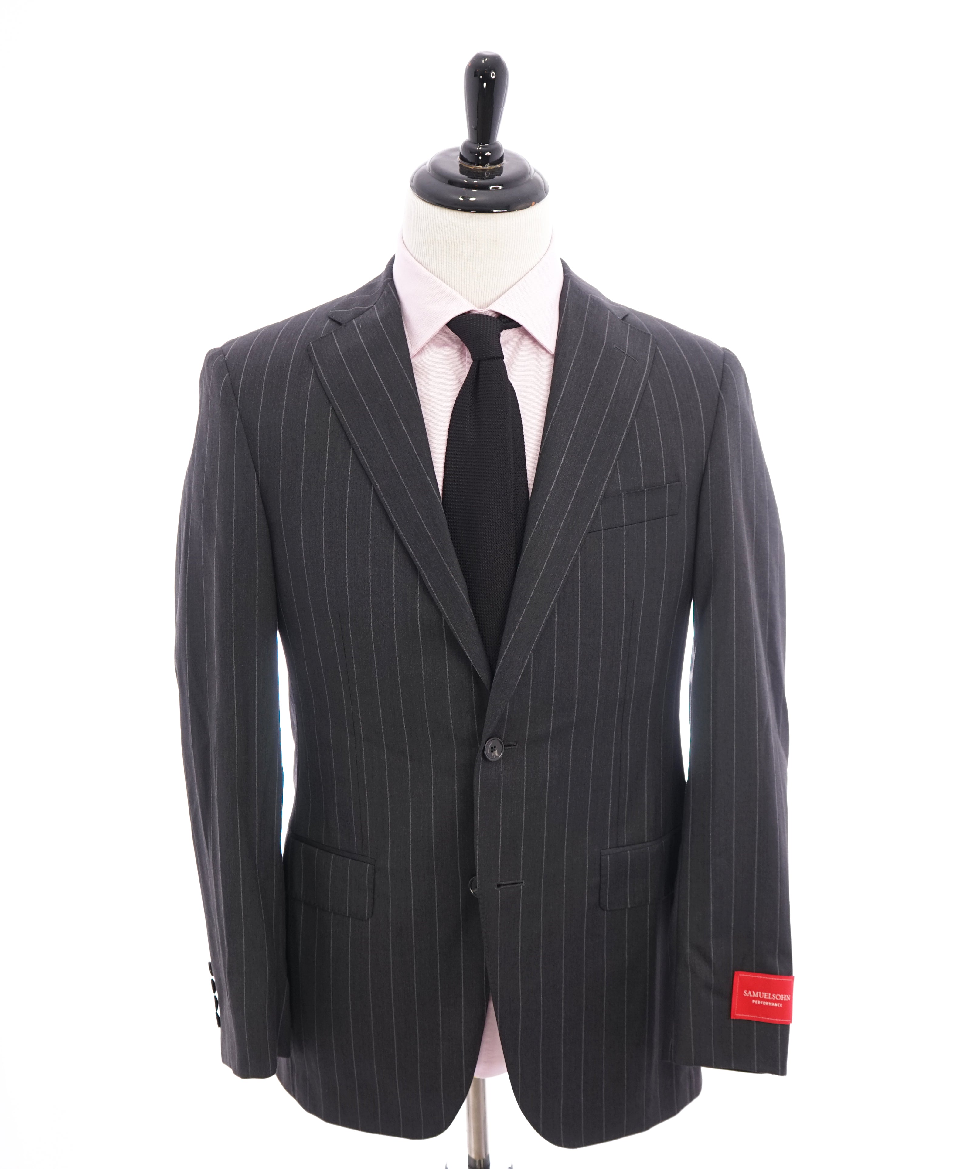 SAMUELSOHN - LORO PIANA "Extreme" Super 120’s Chalk Stripe Suit - 38R