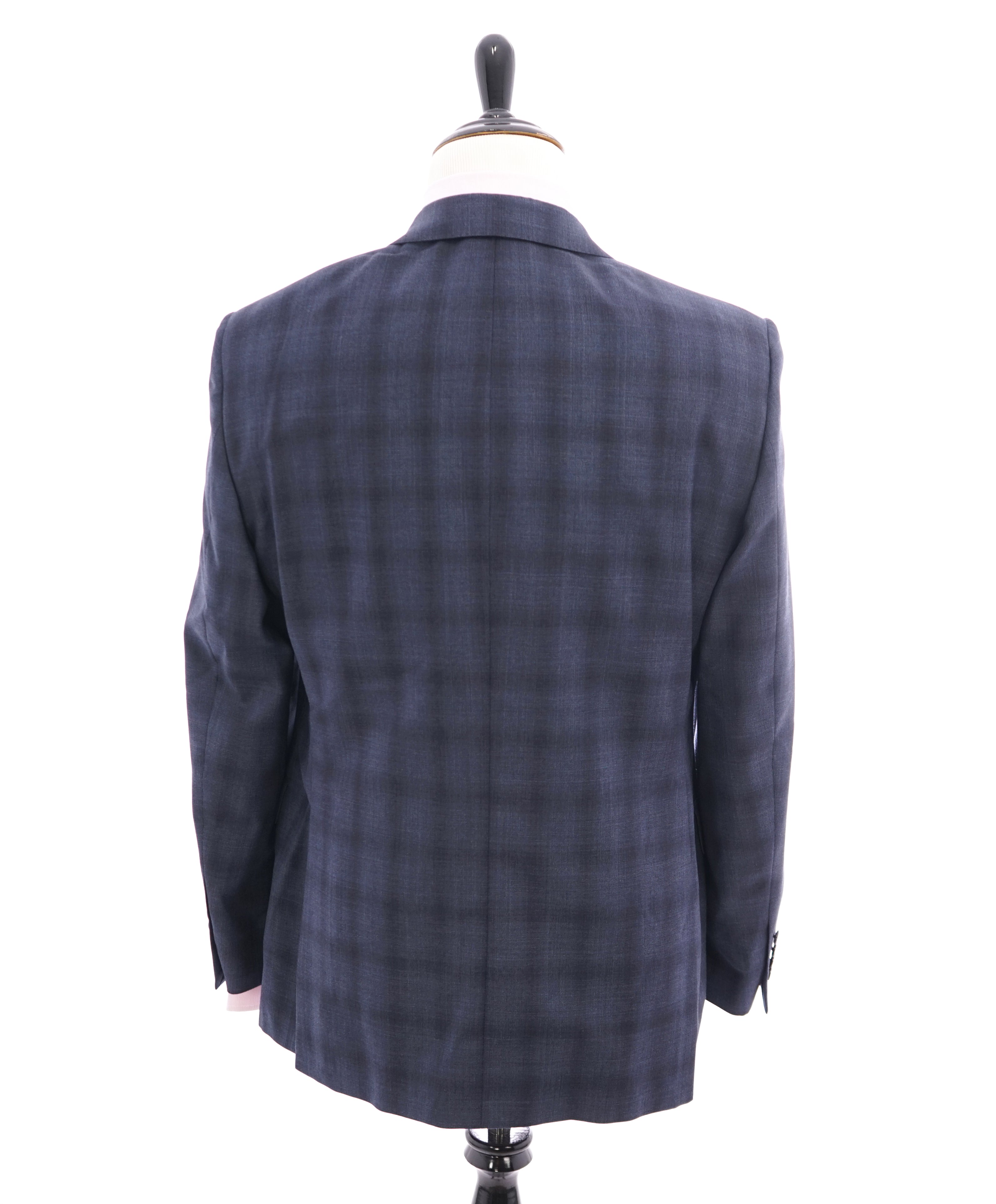 SAMUELSOHN - Notch Lapel Super 130’s Bold Blue Check Plaid Suit - 42R