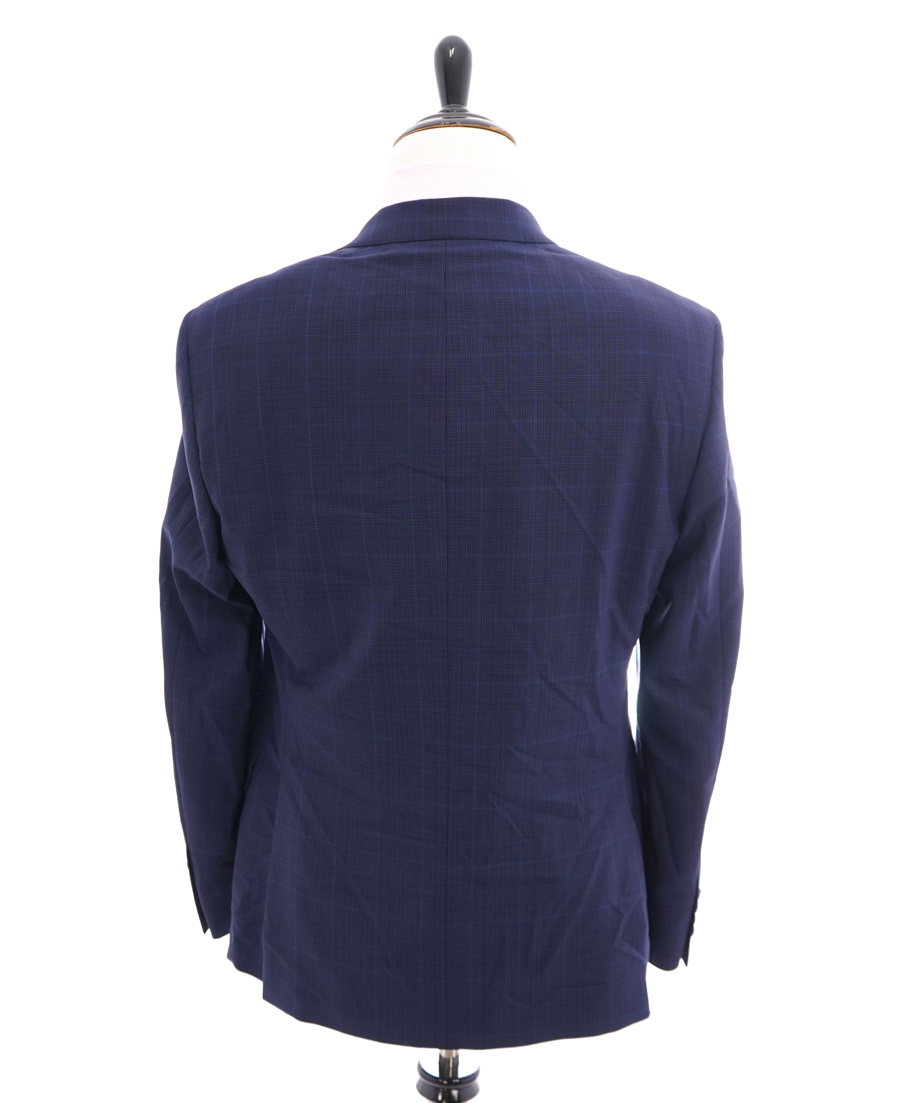 SAMUELSOHN - "DRAGO" Fabric Super 120’s Bold Blue Windowpane & Plaid Suit - 42R