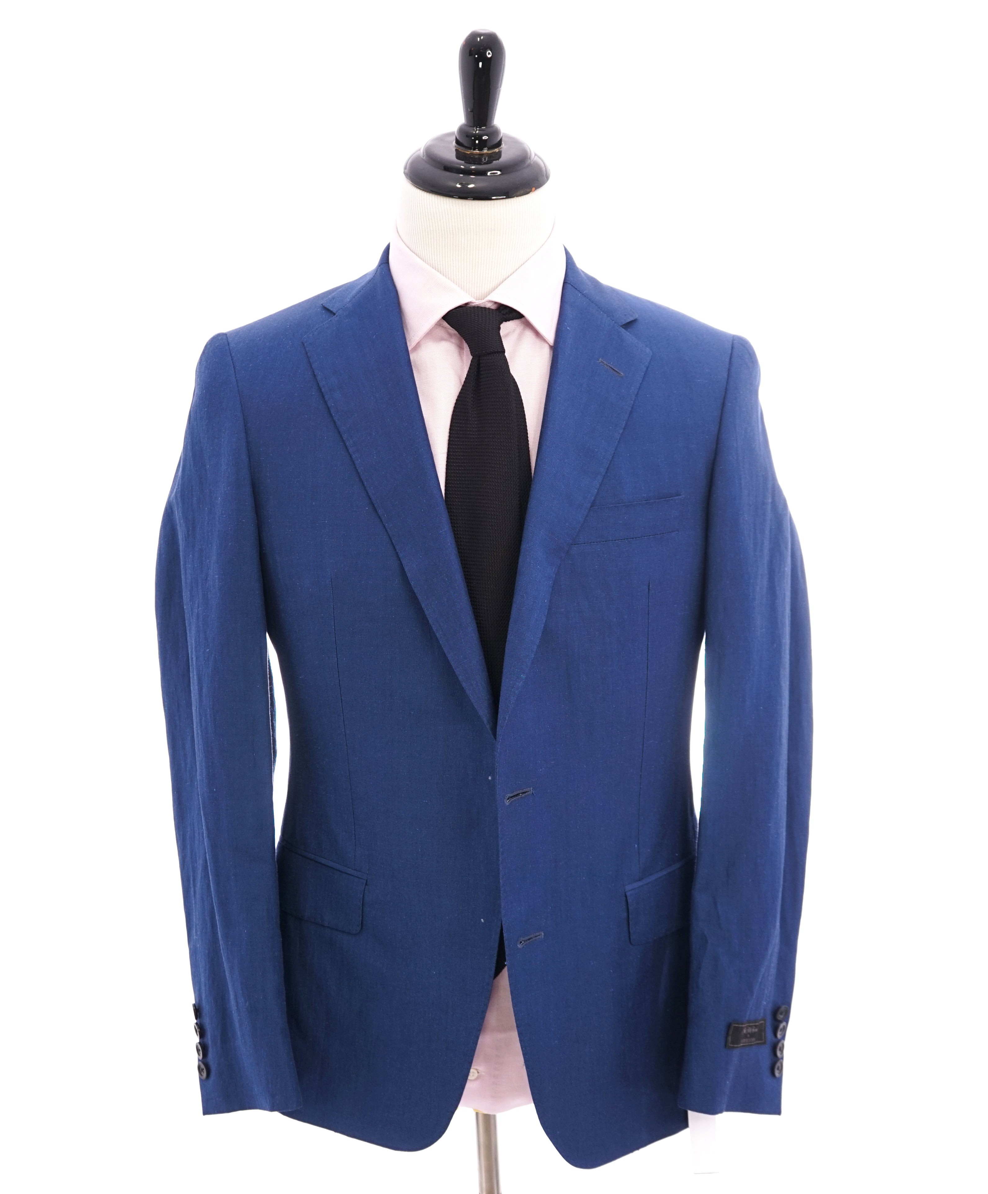 SAMUELSOHN - Cobalt Blue Linen & Silk Blend Premium Grade Blazer - 38R