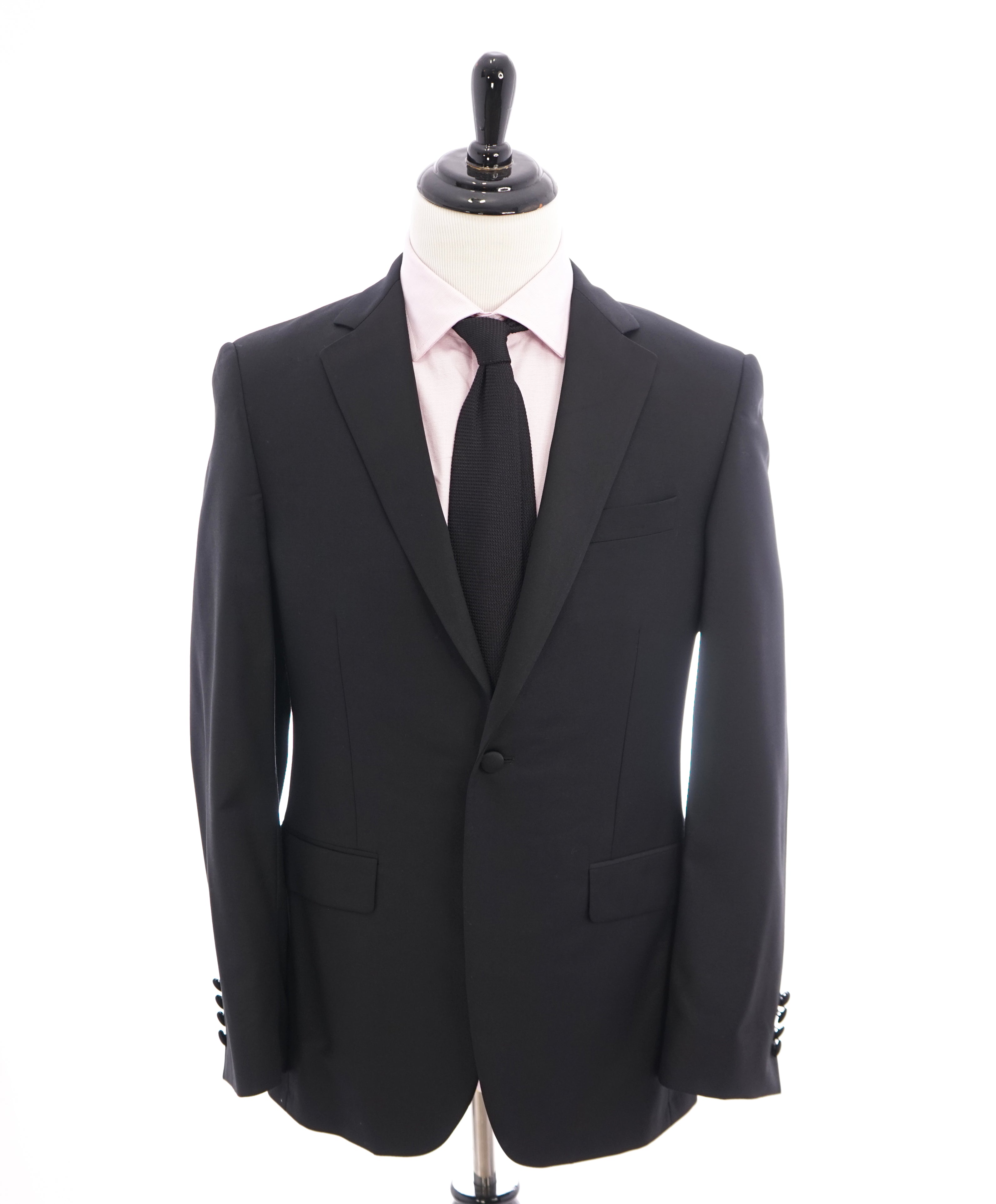 SAMUELSOHN - 1-Button Flat Front Notch Lapel Tuxedo Super 120's Suit - 38R