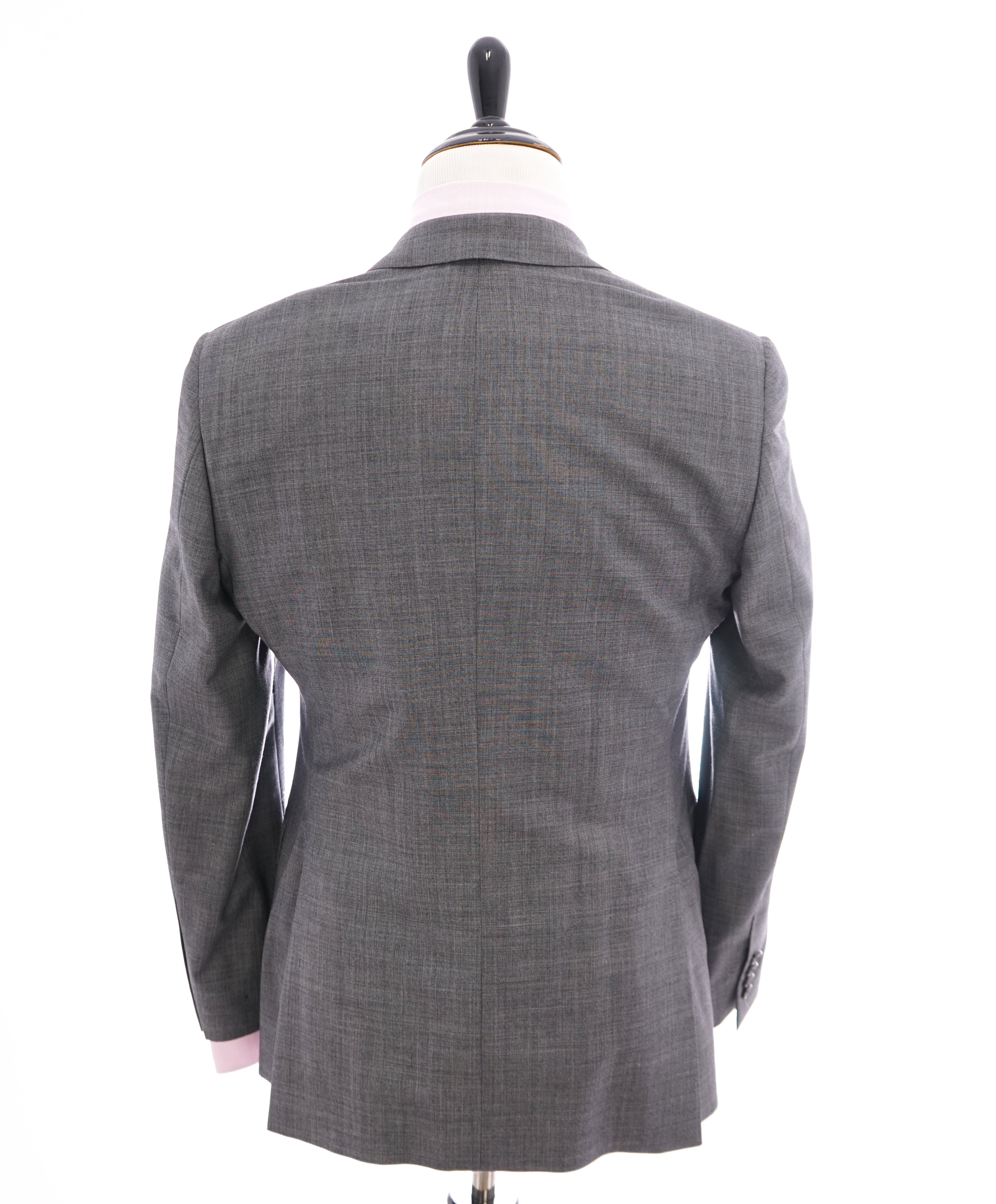 SAMUELSOHN - Super 120’s Medium Gray Textured Pattern Wool Suit - 38R