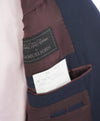 SAMUELSOHN - SLIM Navy Oxford Weave Zipper Pockets Travel Blazer - 40R