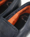 SANTONI - “FATTE A MANO” Orange Fur Lined Brogue Loafers - 12