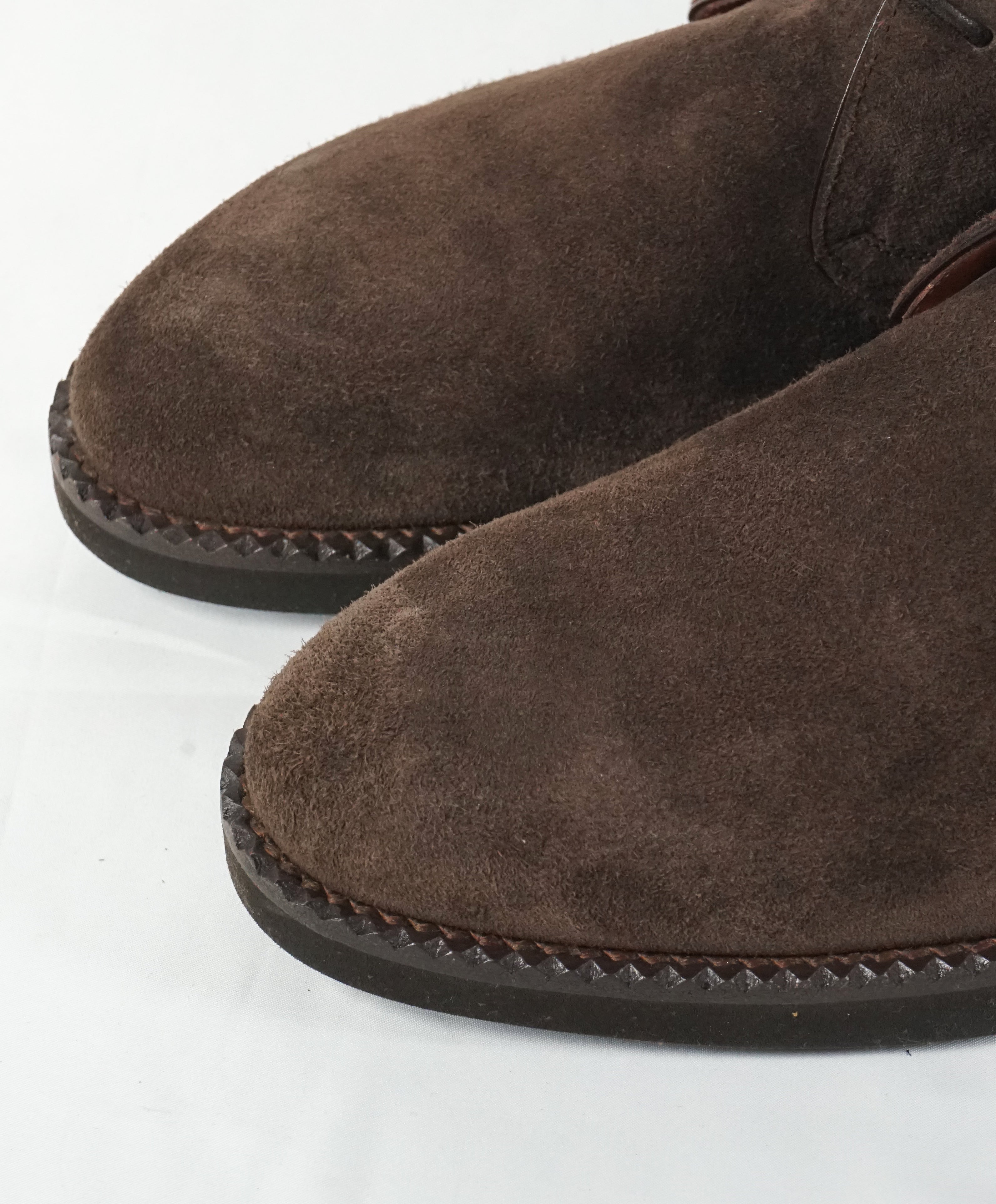 SANTONI -"FATTE A MANO” Brown Suede Chukka Ankle Boots-  10.5