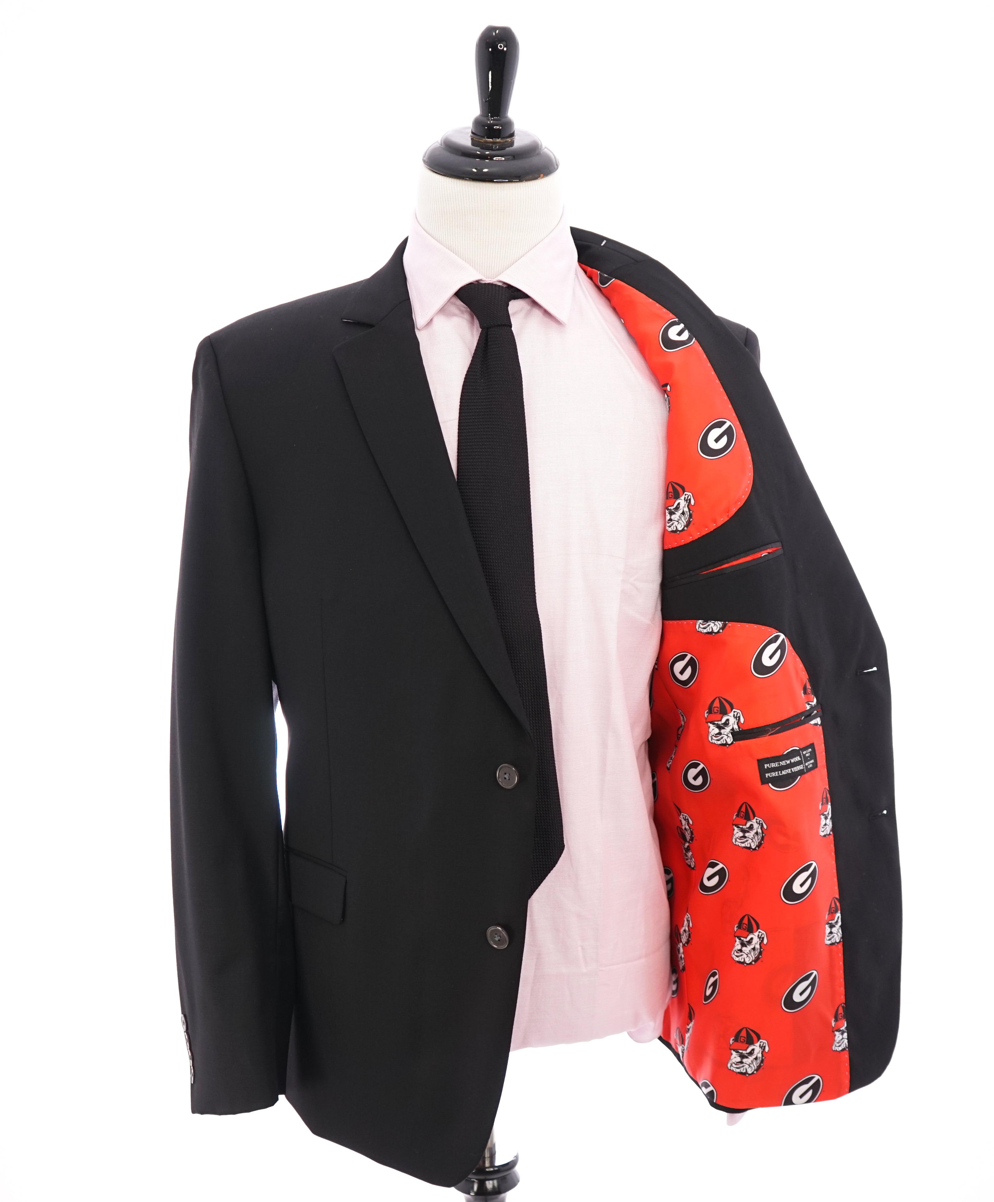 S. COHEN MONTREAL -Saks 5th Ave "Georgia Bulldogs Football"Black Wool Blazer- 48R