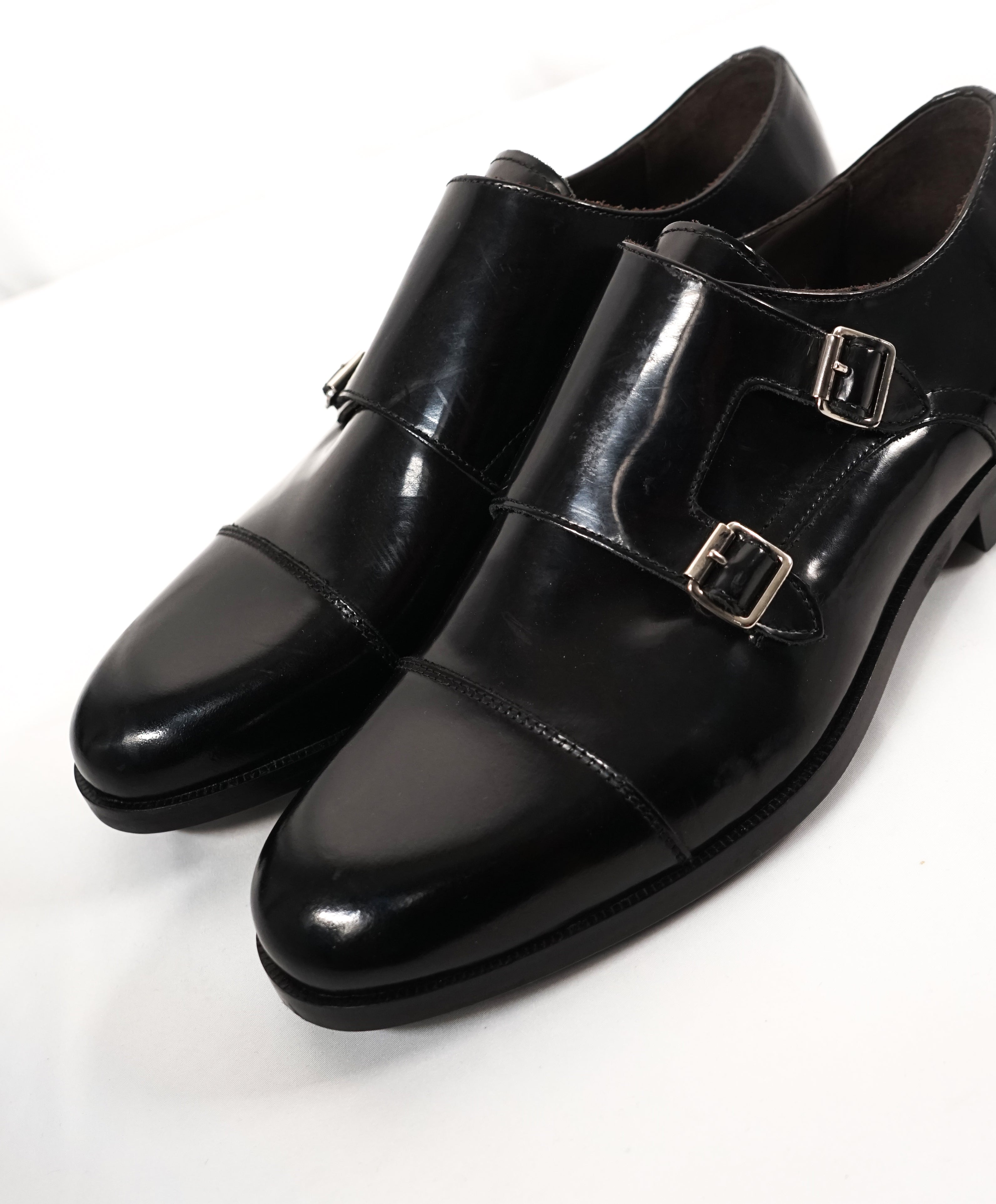 TO BOOT NEW YORK - Double Monk Strap Loafers Black Patent Loafers - 9.5