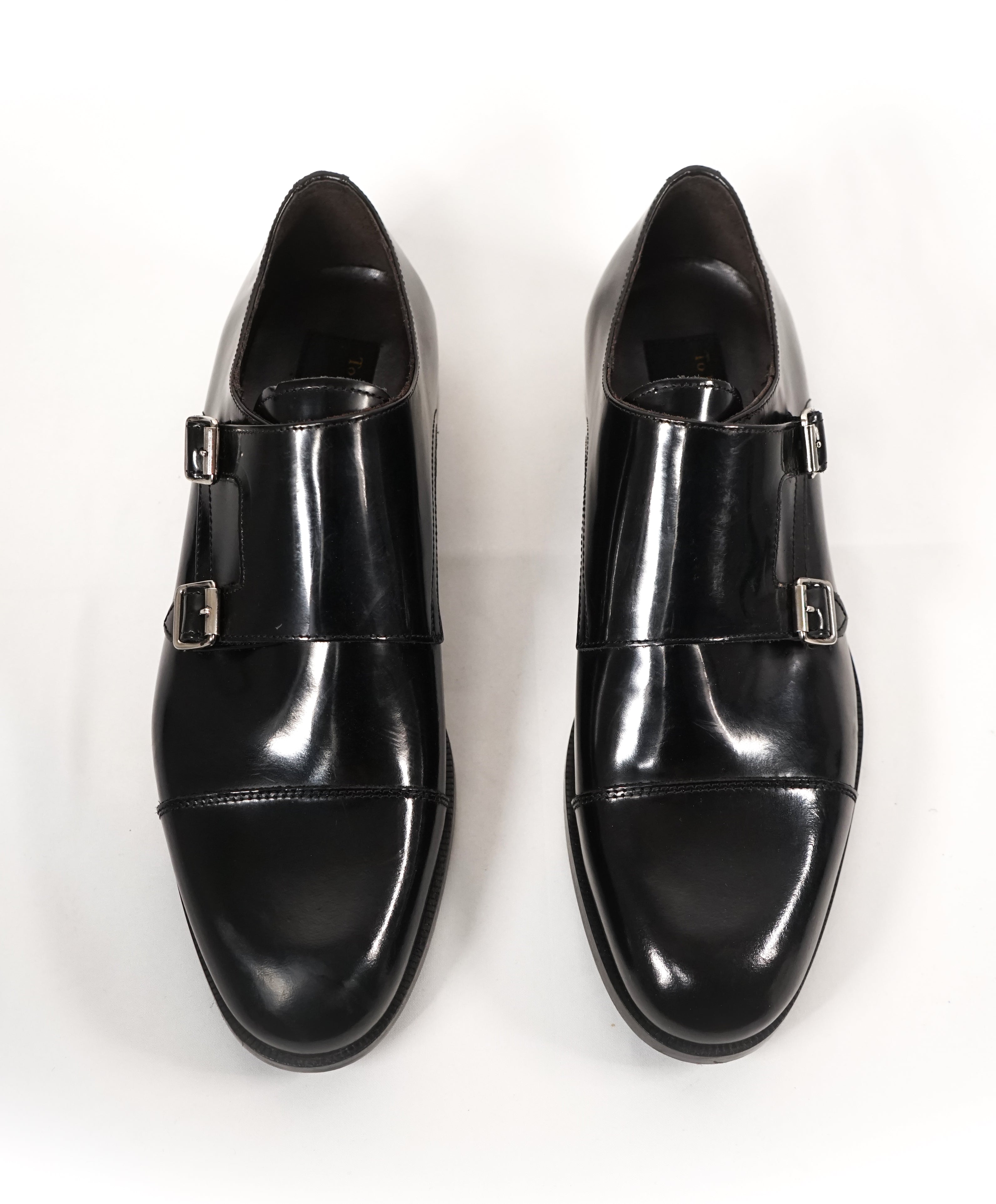 TO BOOT NEW YORK - Double Monk Strap Loafers Black Patent Loafers - 9.5