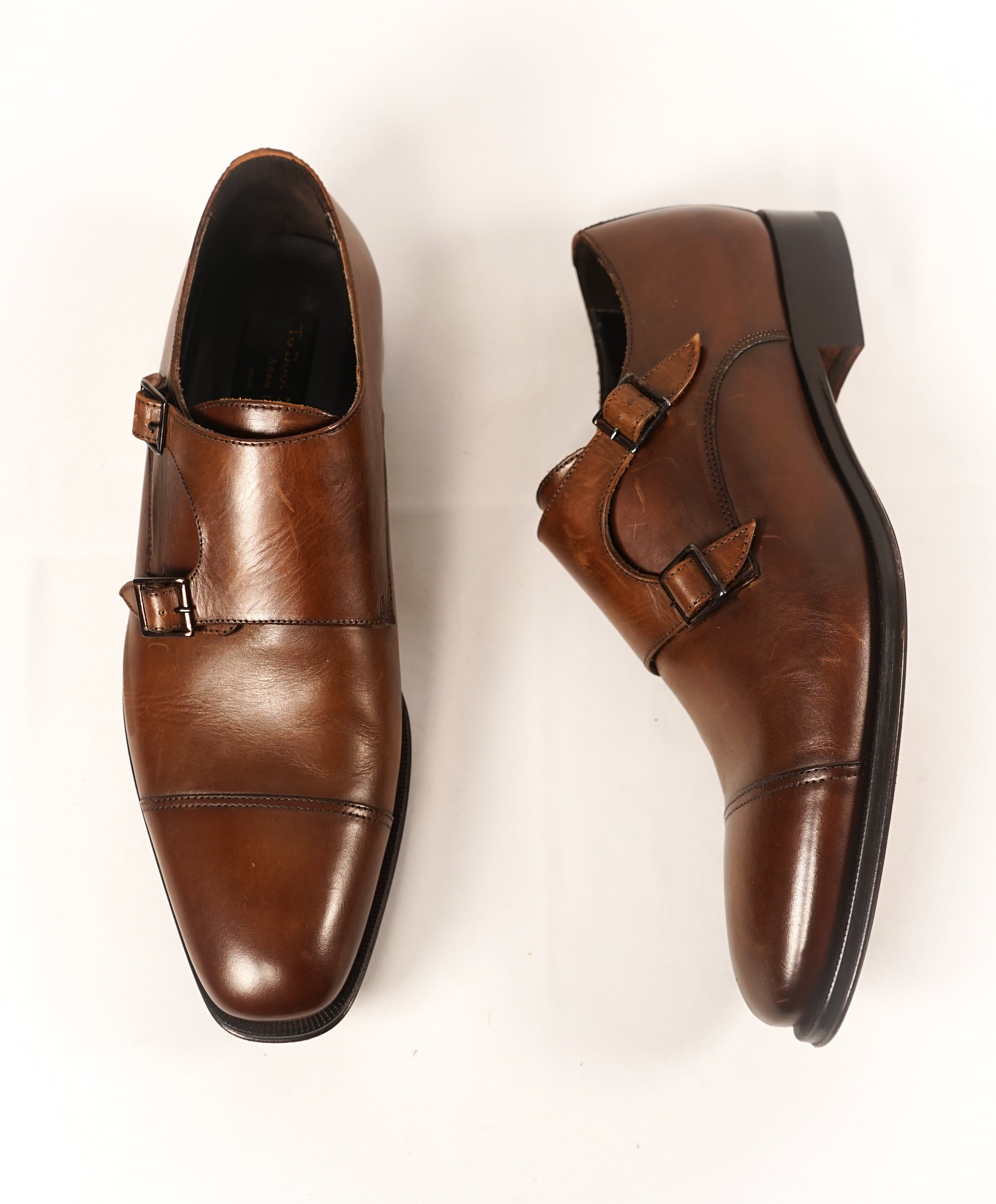 TO BOOT NEW YORK - “Grant” Double Monk Strap Loafers Brown Loafers - 9.5